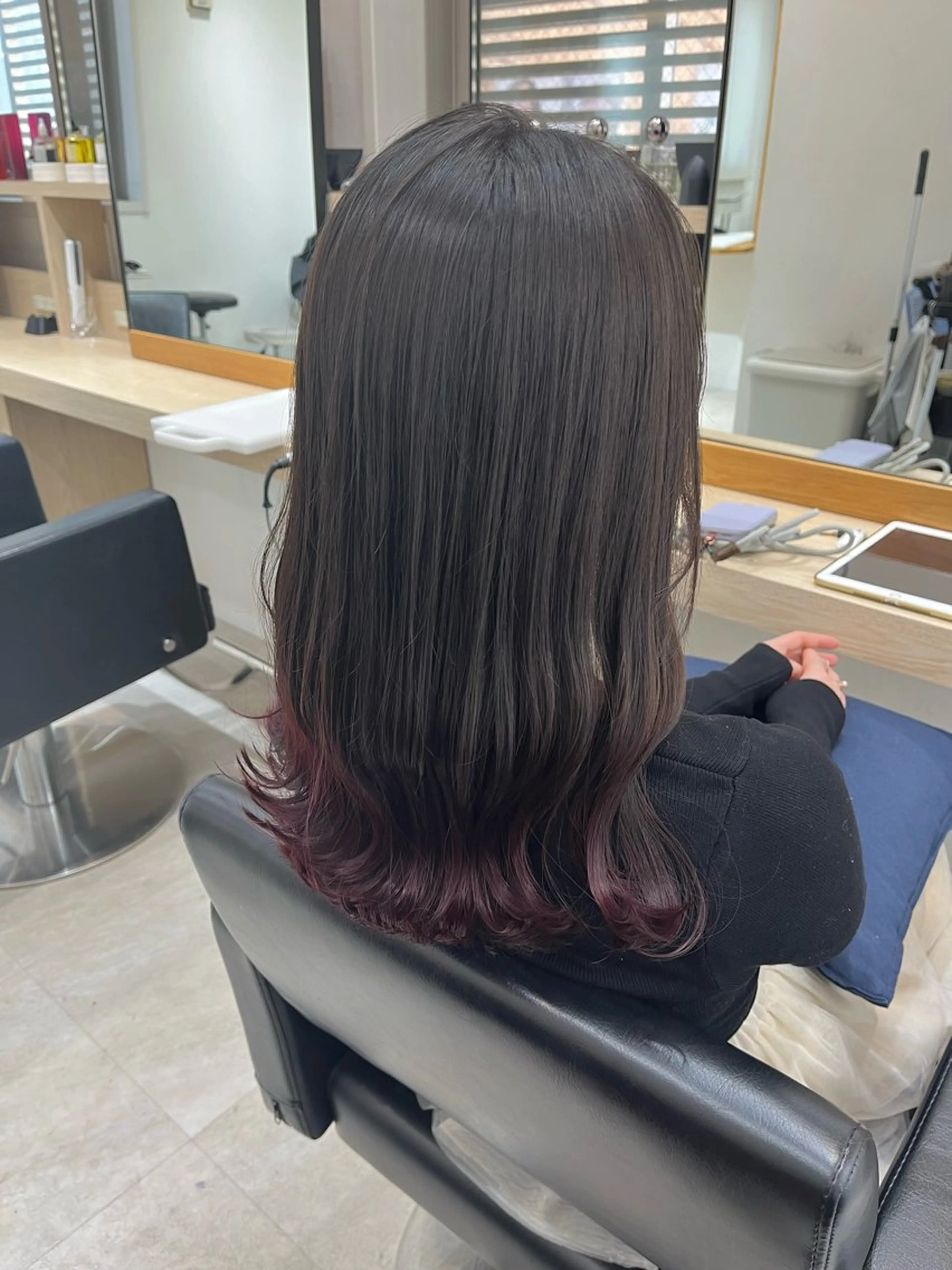 ロング カラー カット ヘアカラー トリートメント 【ニュアンスカラー・ 髪質改善】スズキカナのヘアスタイル