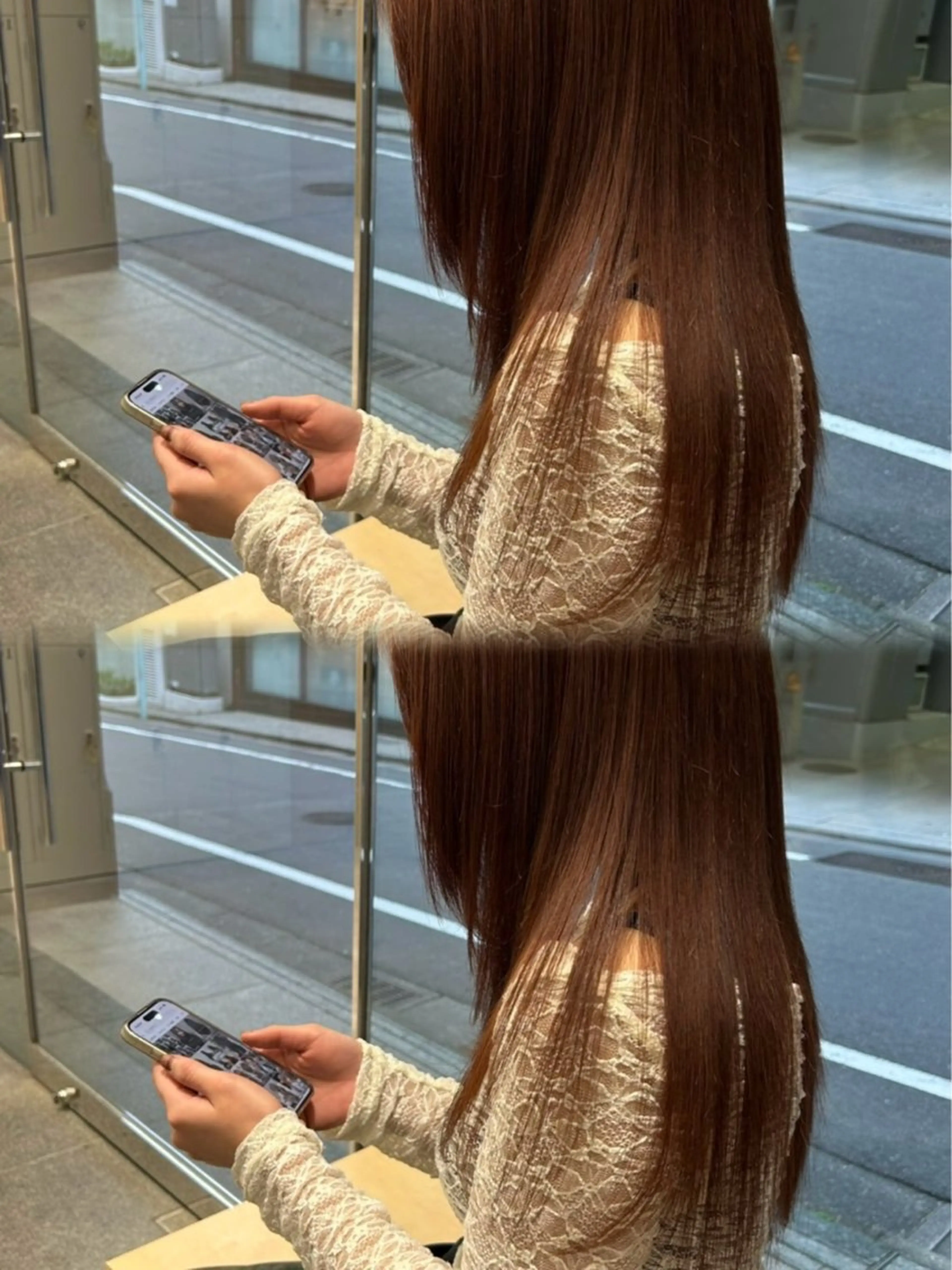 ロング カラー カット ヘアカラー トリートメント 渋谷 OXY所属・艶髪ケア特化♦️ ありさのヘアスタイル