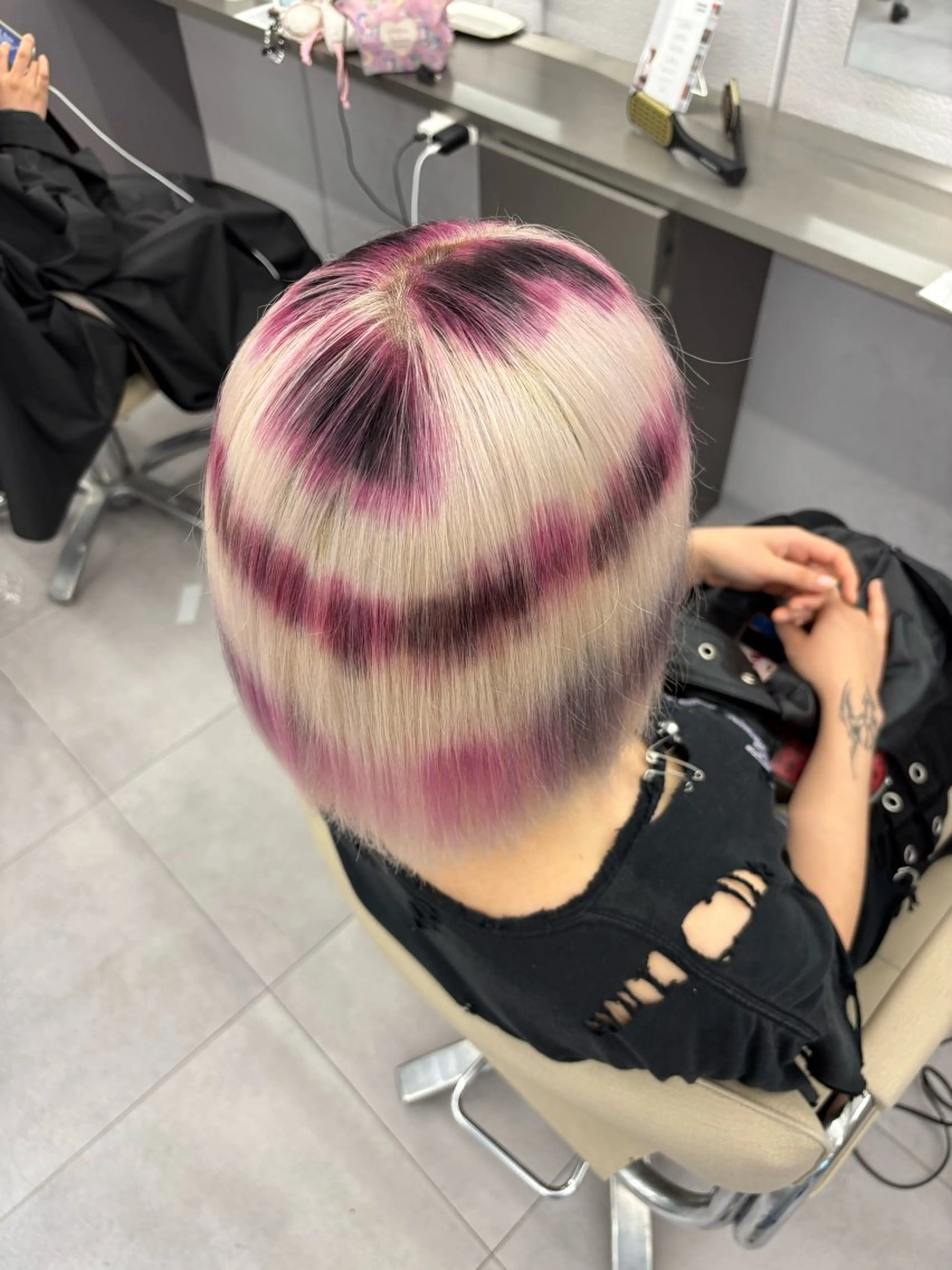 ミディアム カラー ブリーチ デザインカラー ヘアカラー 名古屋／デザイン／ ブリーチ/松井亮磨のヘアスタイル