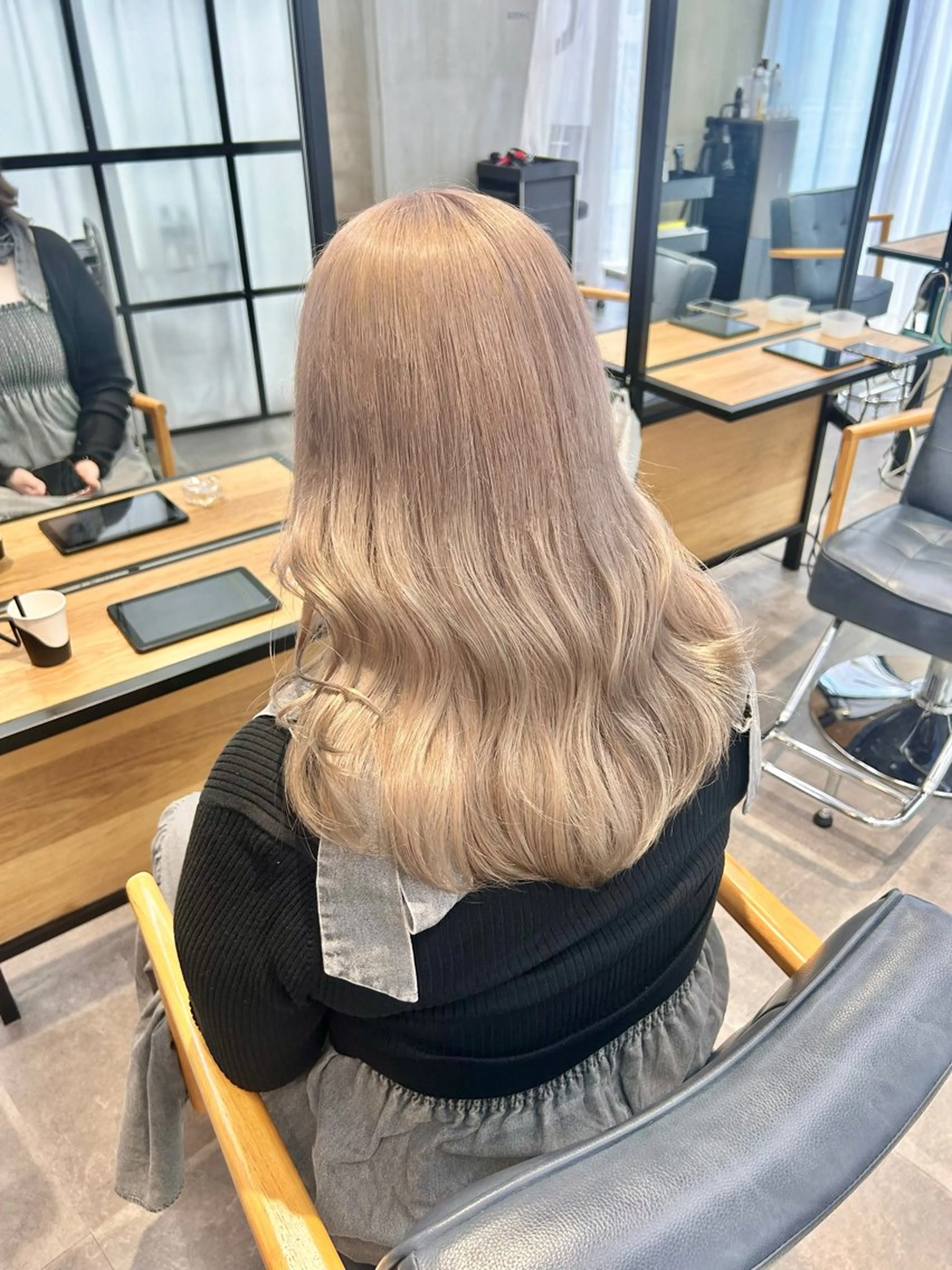 セミロング カラー 韓国×髪質改善カラー 💎hinaのヘアスタイル