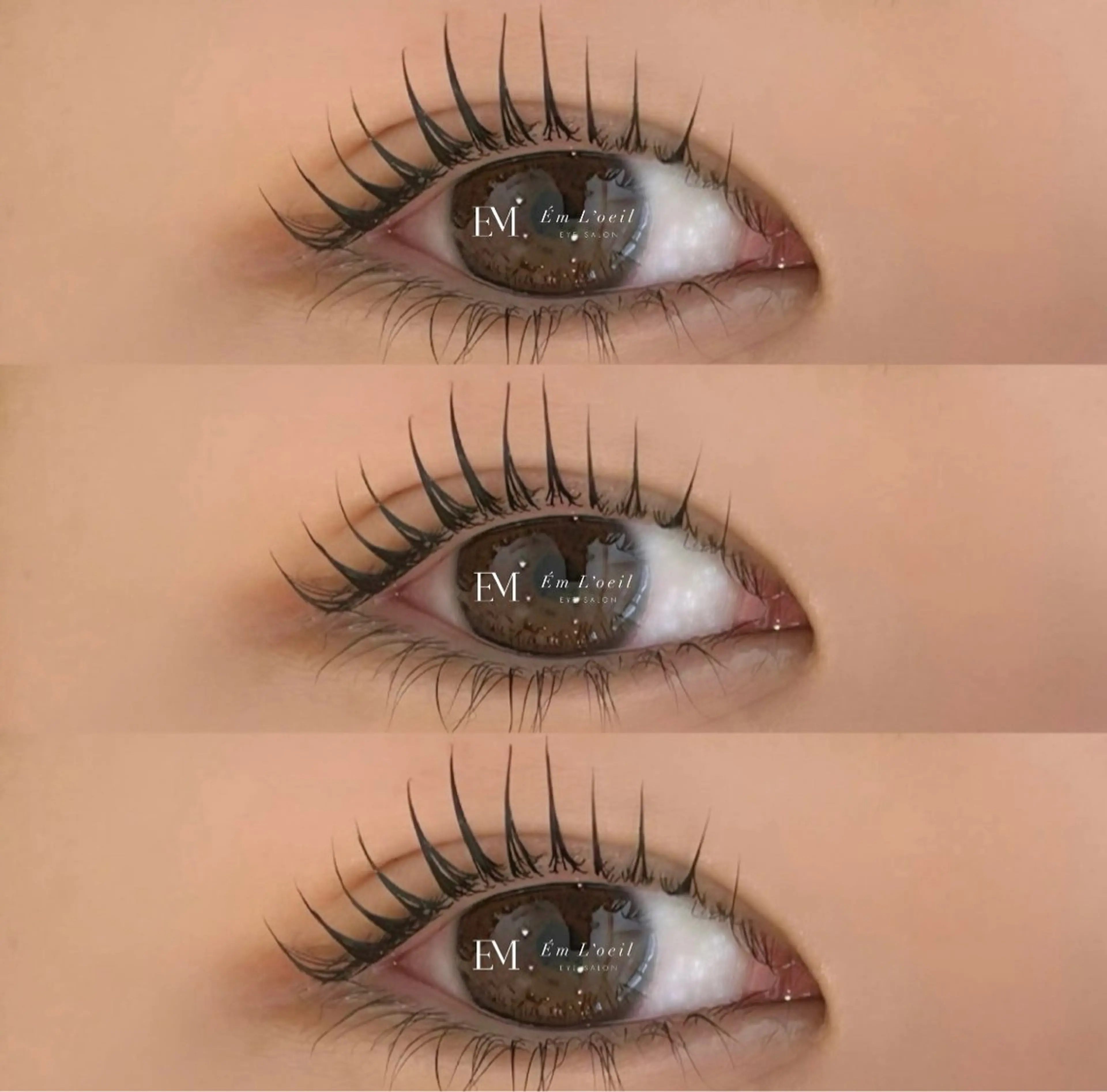 マツエク・マツパ 一重×まつ毛パーマ Em Loeil原島 束感まつげ/ユウリのマツエク・マツパデザイン