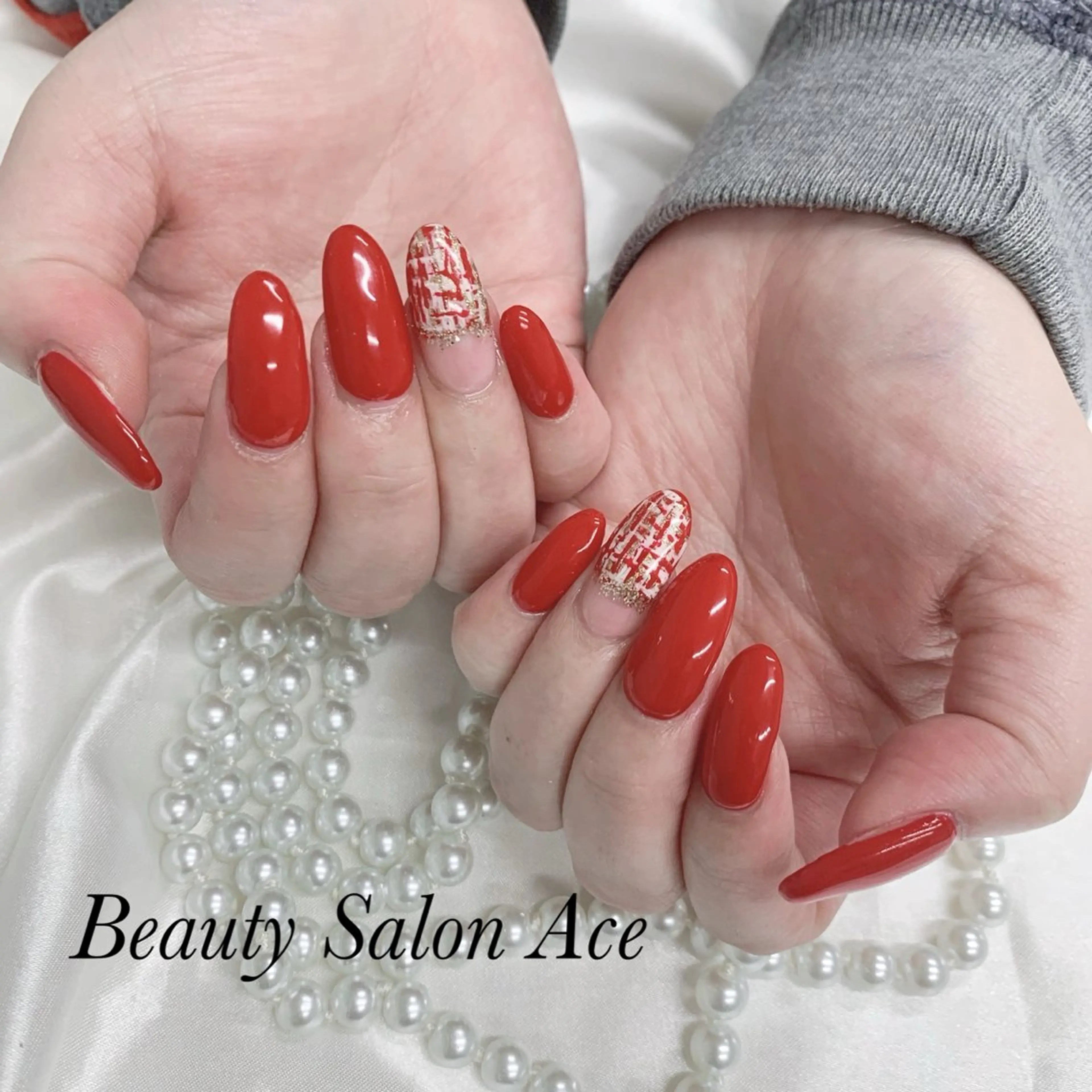 ネイル ハンドネイル ハンドケア Beauty Salon Ace(ネイルサロン エース)所属・池袋フィルイン Ace♡長さだしのネイルデザイン