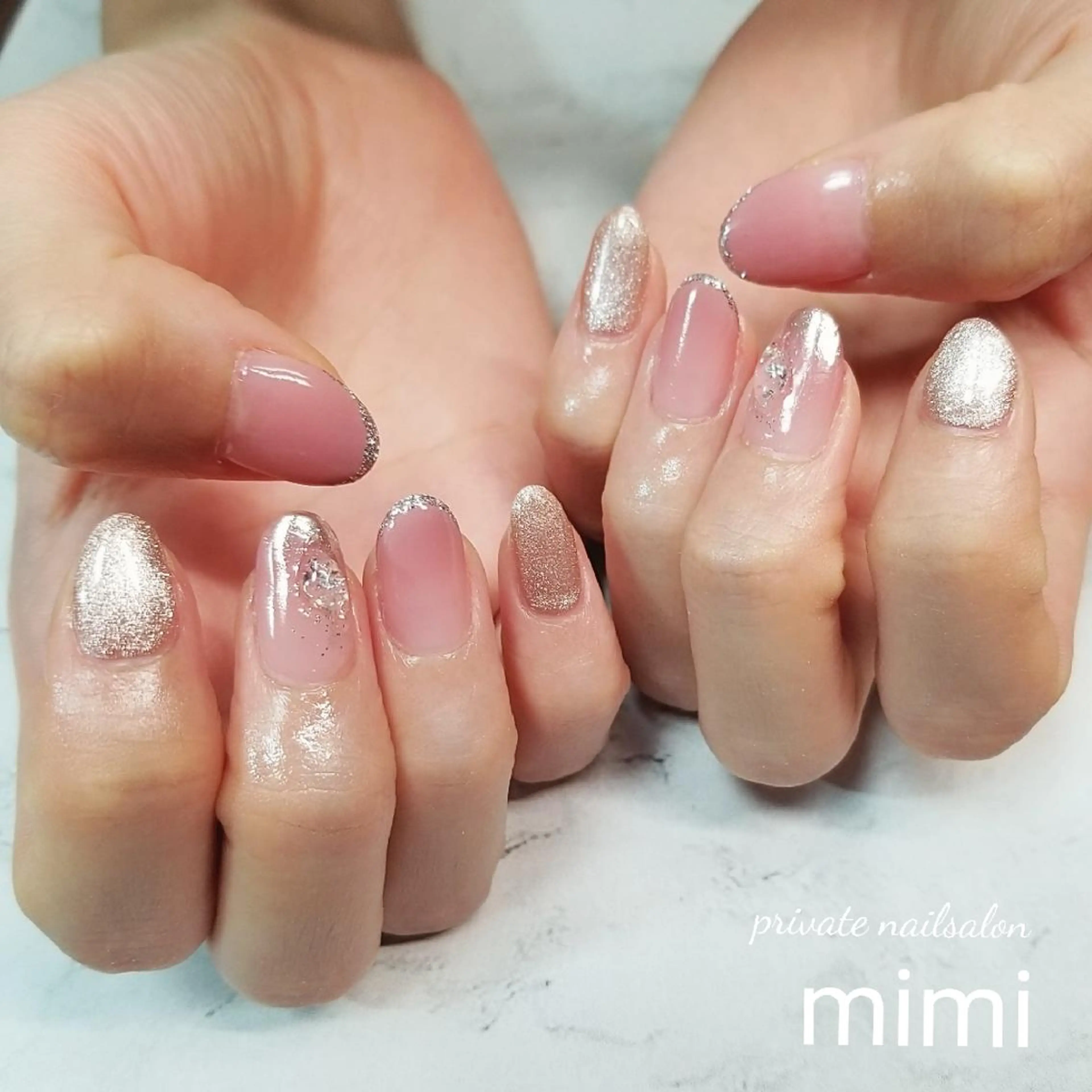 ネイル ニュアンスネイル ハンドネイル 博多ネイル ｍｉｍｉのネイルデザイン