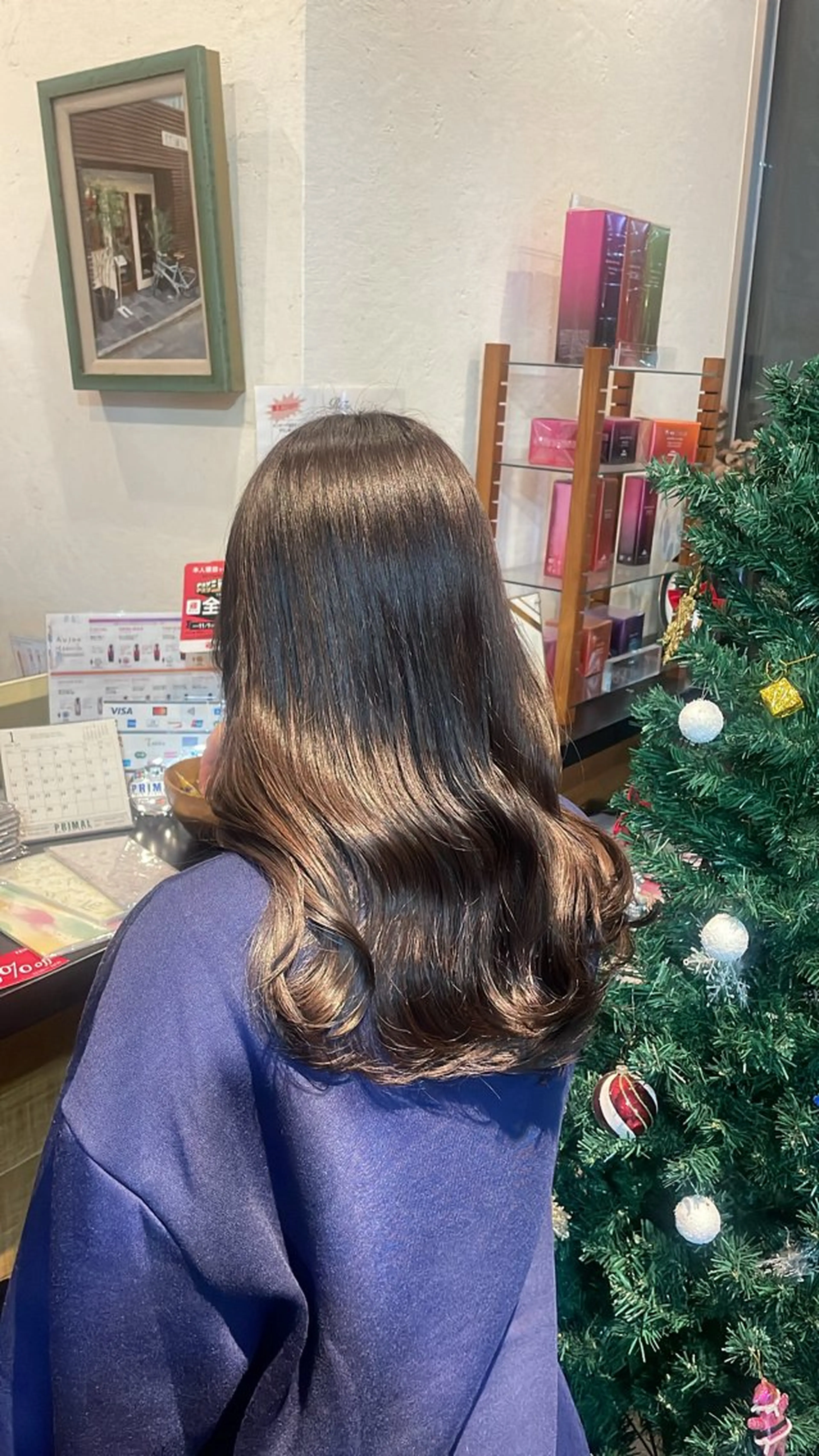 セミロング カラー 𝘚𝘶𝘻𝘶 𓂃𓈒𓏸のヘアスタイル