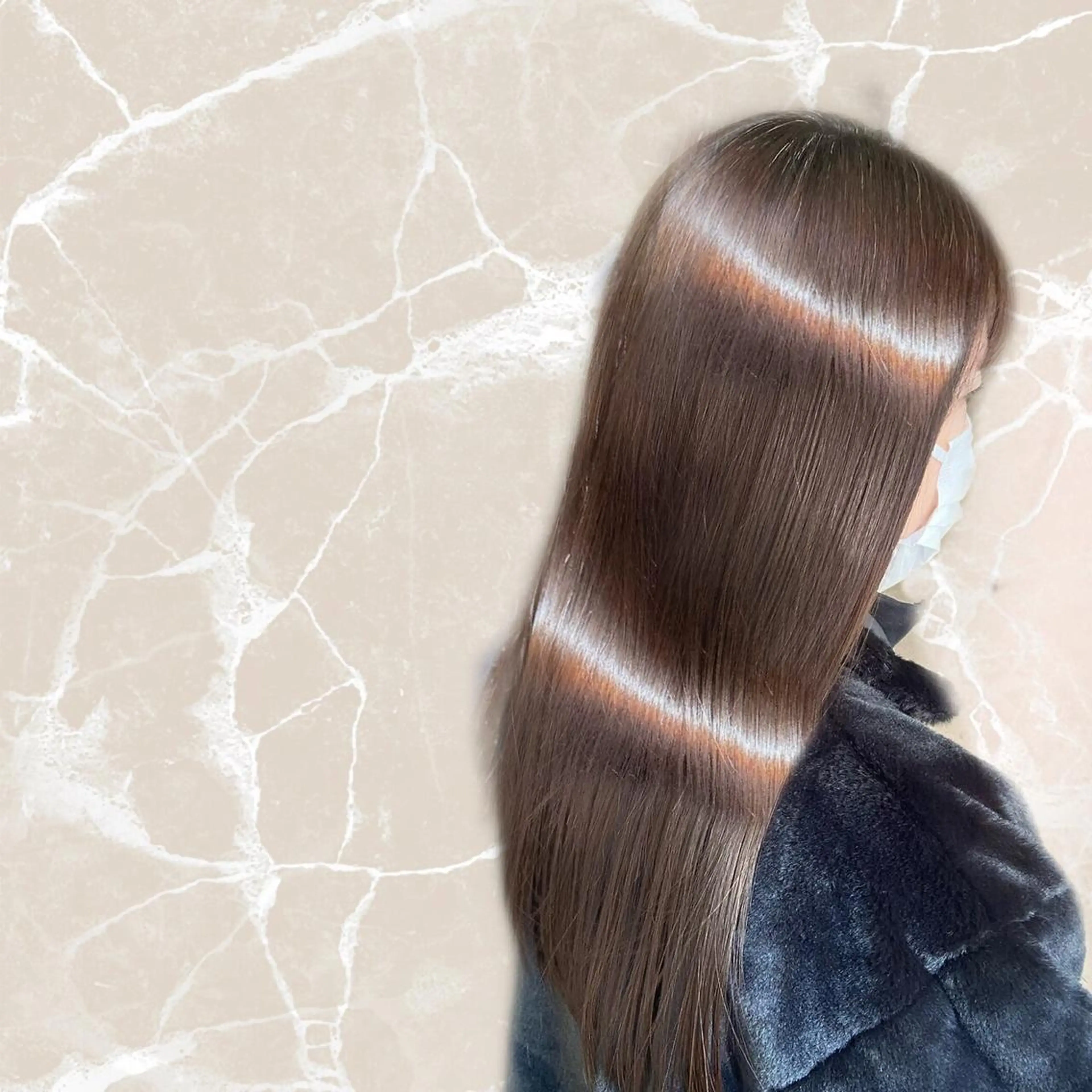 ロング カラー カット 縮毛矯正 🦉静かに過ごしたい 方、個室席🦉タナカのヘアスタイル