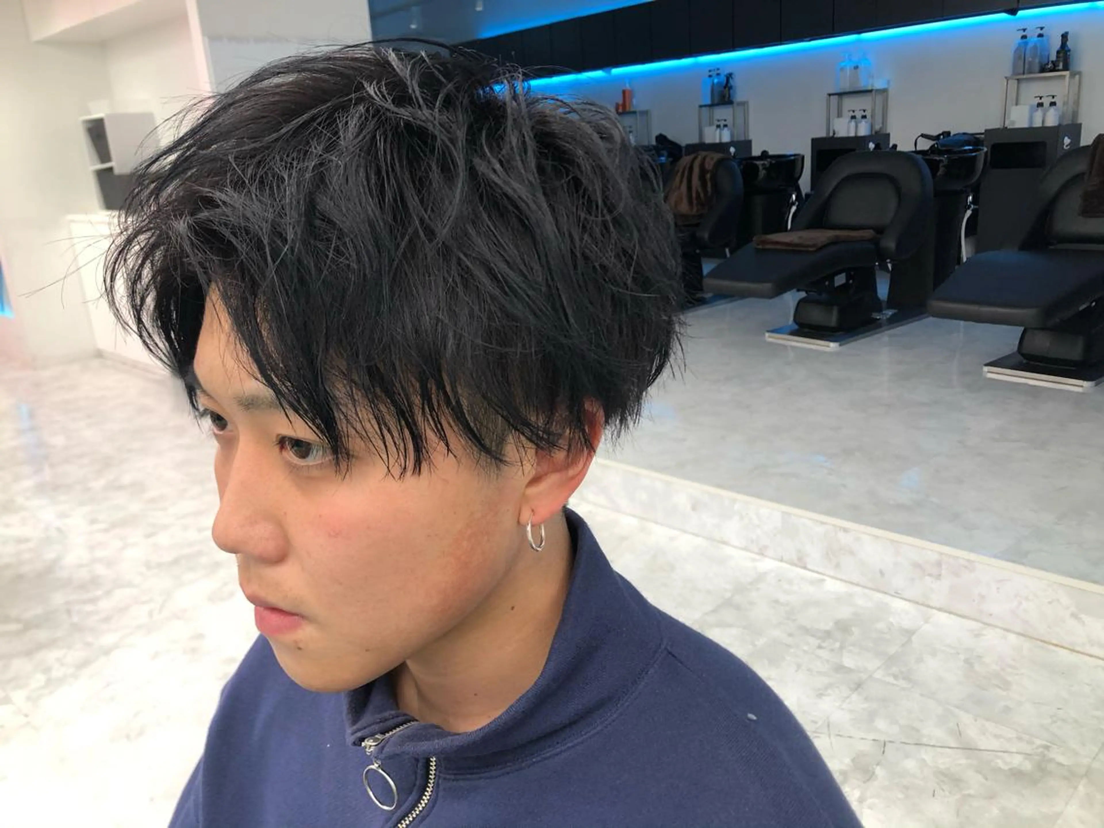 カラー メンズ BABY 艶髪暗髪ヘア💖達人のヘアスタイル