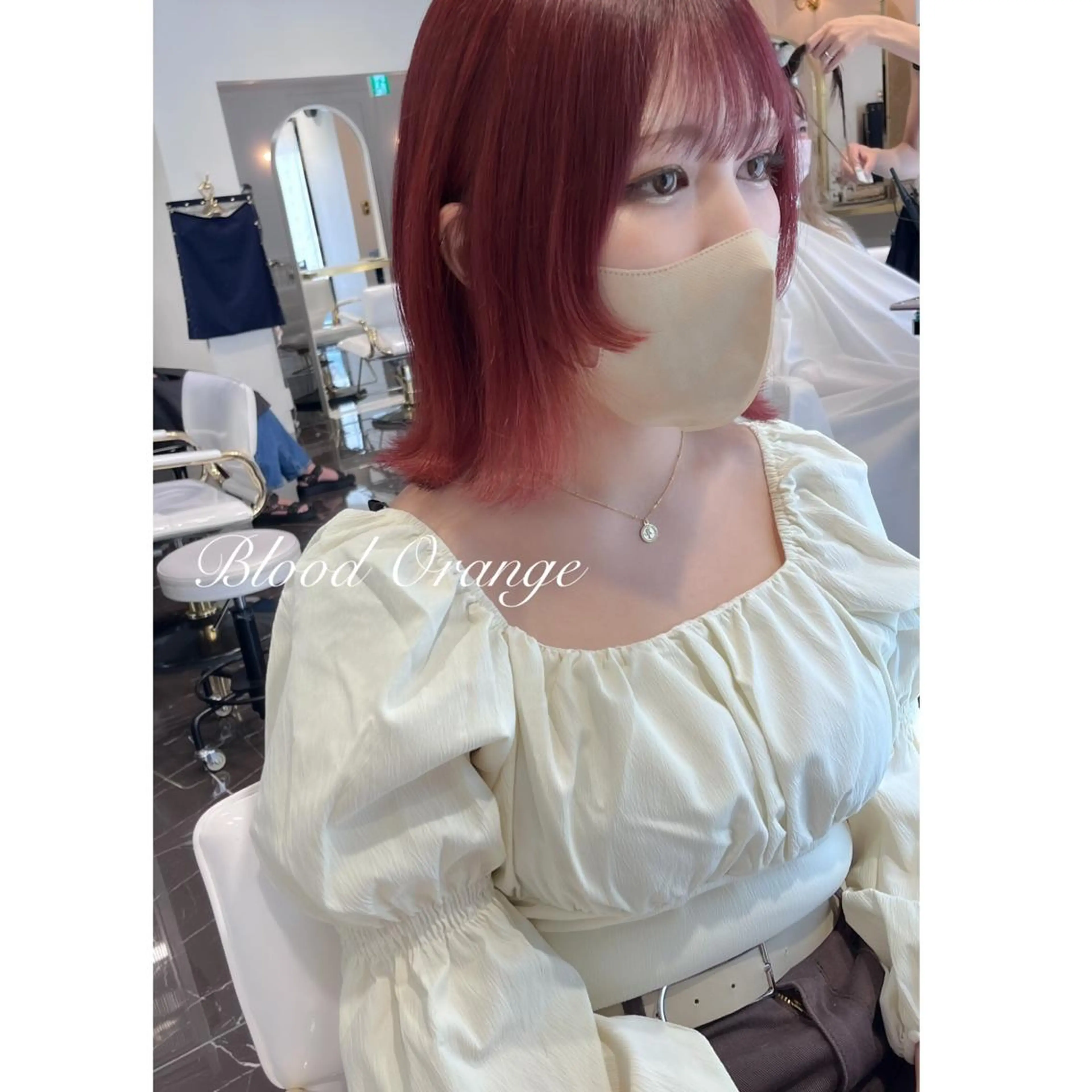 ミディアム カラー ブリーチ ヘアカラー LOTTA CUCCI所属・miyu /トレンド カラー×艶髪のヘアスタイル