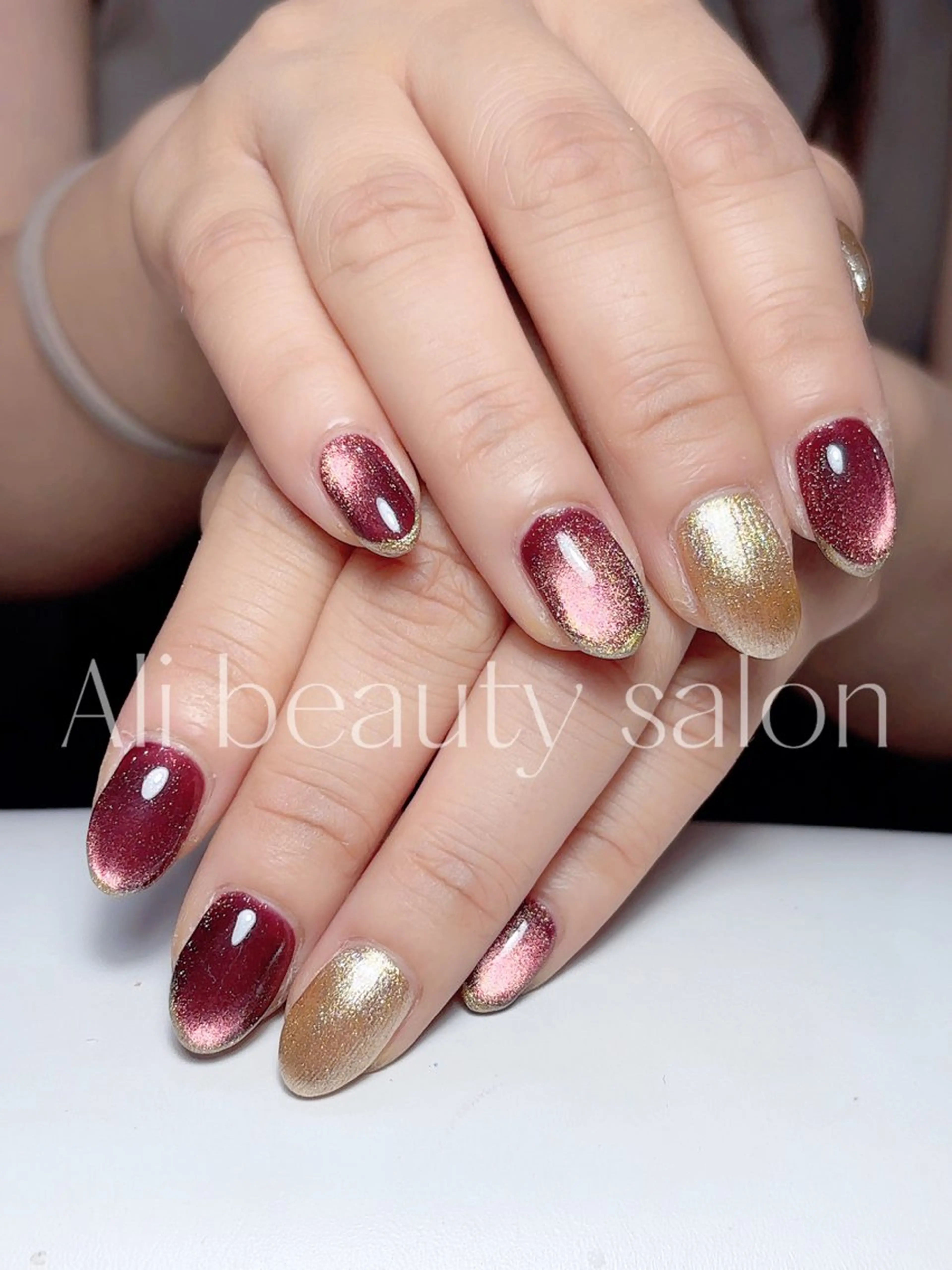 ネイル フレンチネイル マグネットネイル ハンドネイル Ali 新小岩 ネイル専門のネイルデザイン