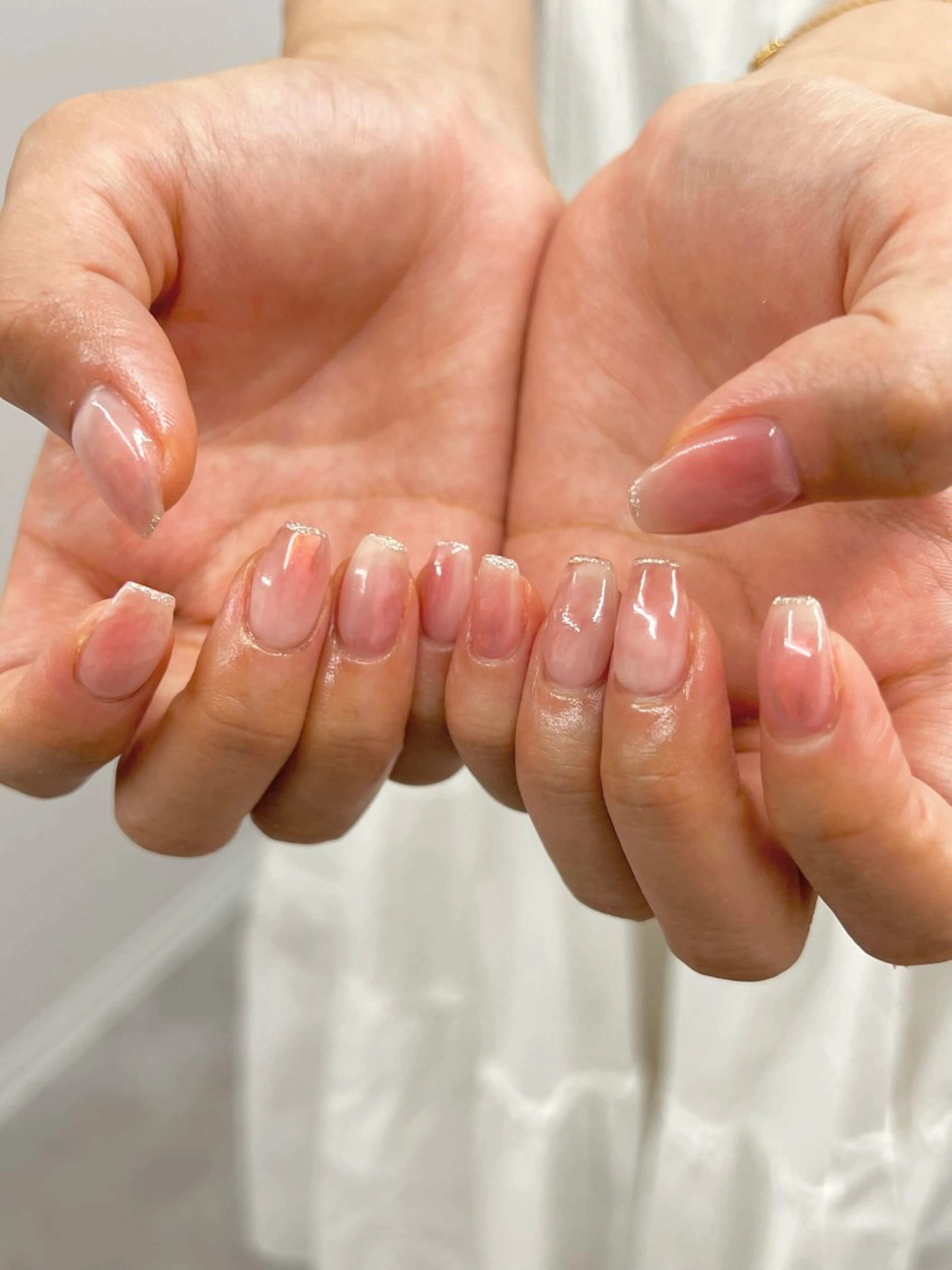 ネイル ジェルネイル マグネットネイル ニュアンスネイル パラジェル リボン ハンドネイル ハンドケア Bana_ Nailのネイルデザイン