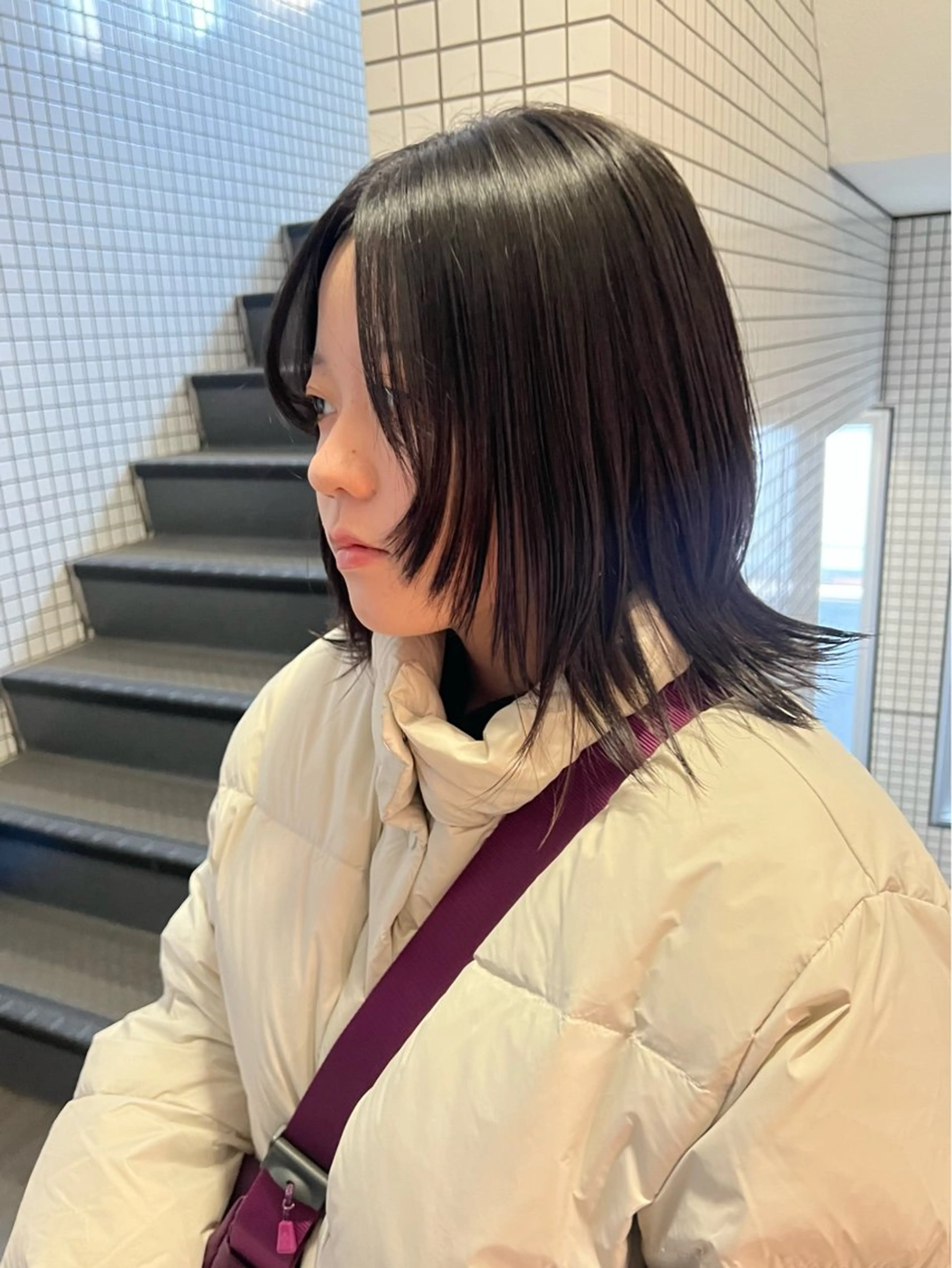 ミディアム カット 艶カラー❄️/ボブ /ショート/小由葵のヘアスタイル