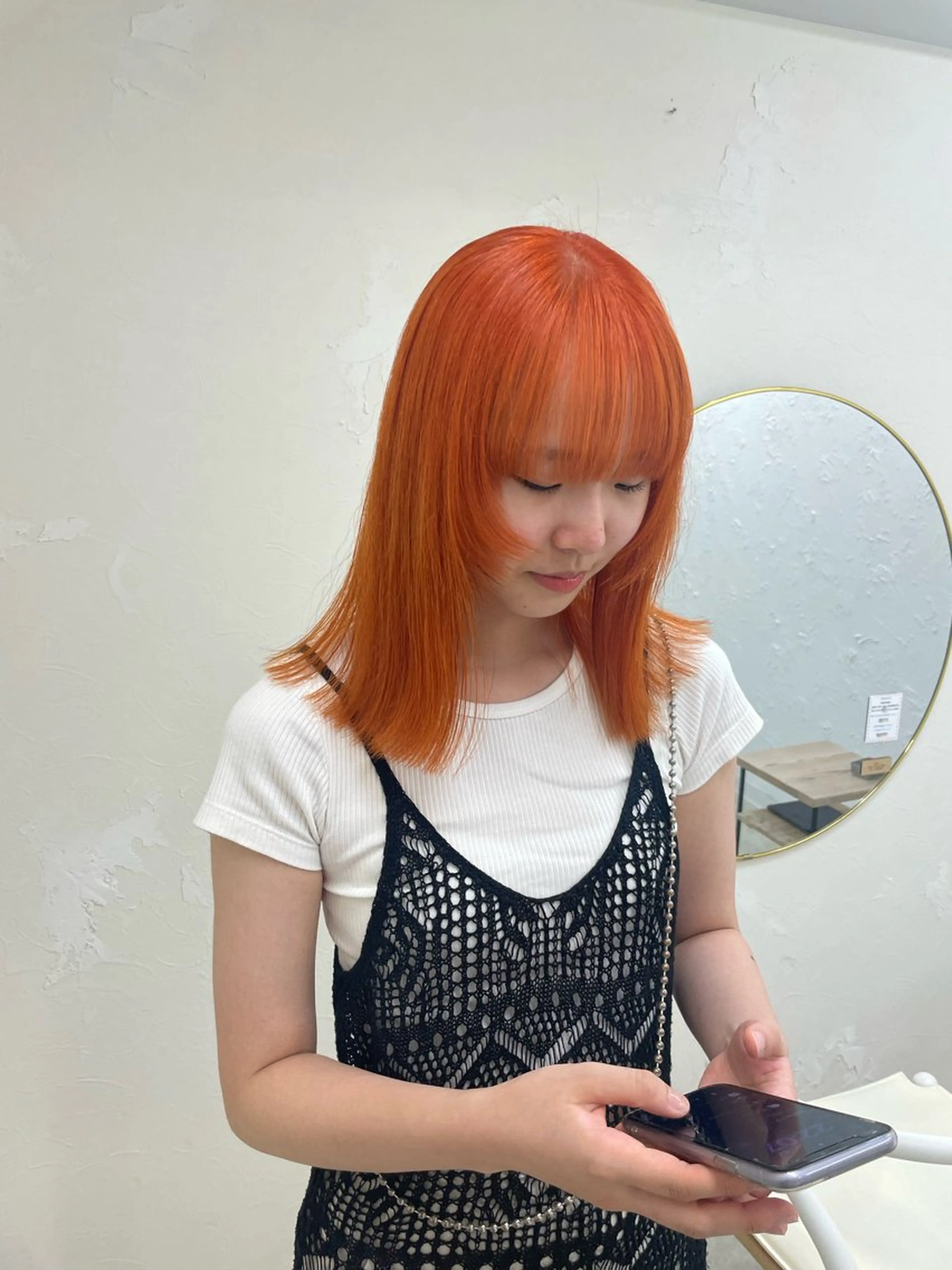 ミディアム カラー puf/ rinaのヘアスタイル