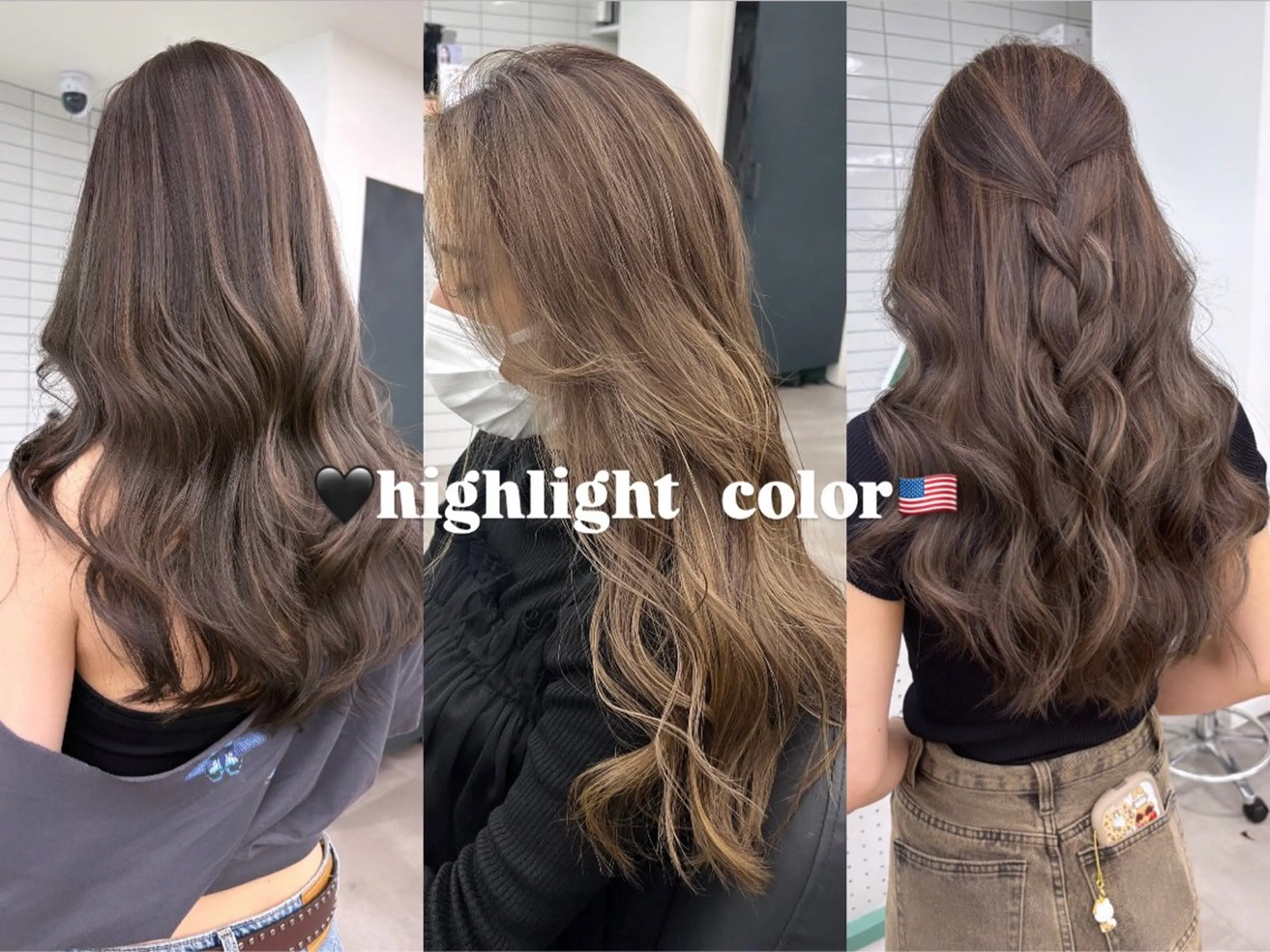 ロング ハイライト カット ヘアカラー トリートメント Ⓜ︎iyu🌊/海外 風ハイライト特化のヘアスタイル