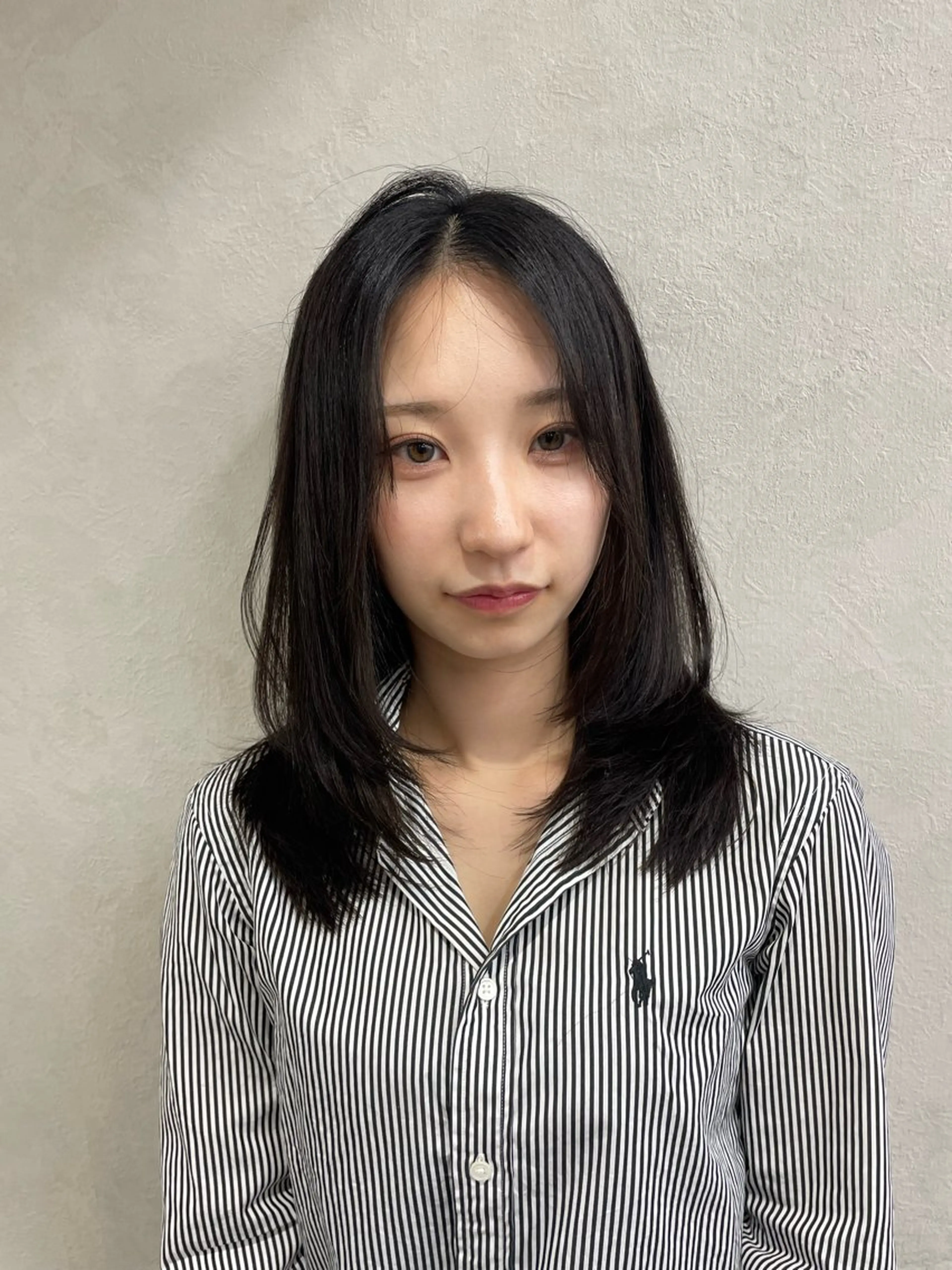 ミディアム カラー ヘアアレンジ 韓国ヘア/レイヤー Londエレンのヘアスタイル