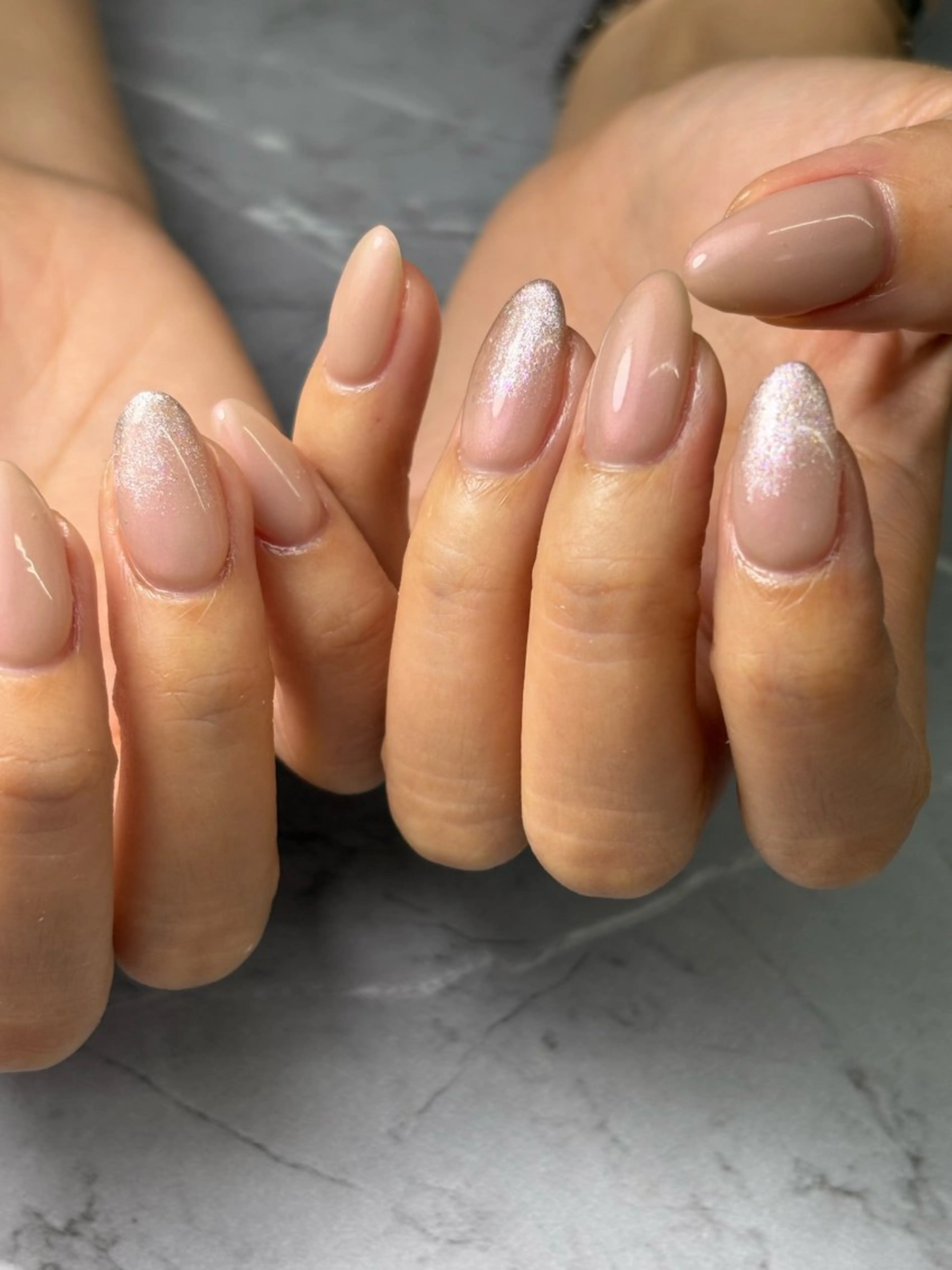 ネイル ラメ(グリッター) ハンドネイル tomomi .のネイルデザイン