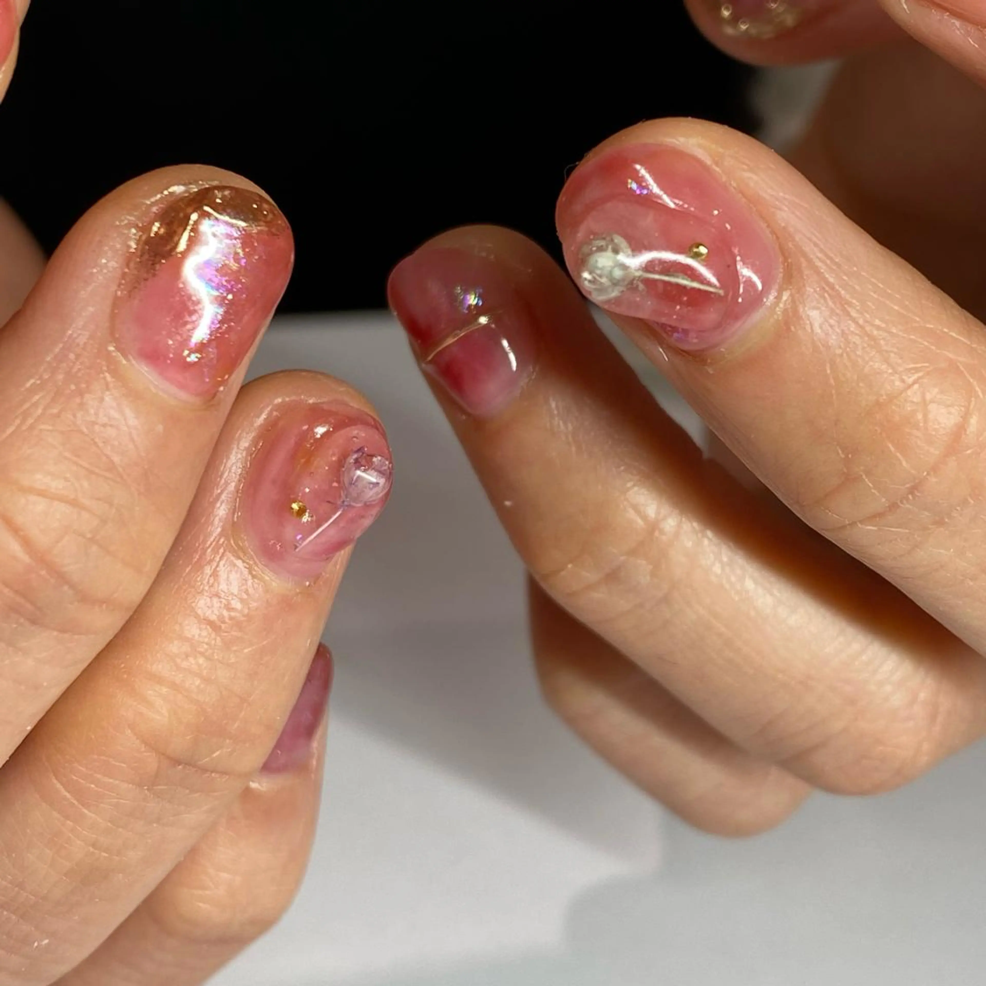 ネイル フラワーネイル ニュアンスネイル 春ネイル ayana nails所属・nail salon ayanaのネイルデザイン