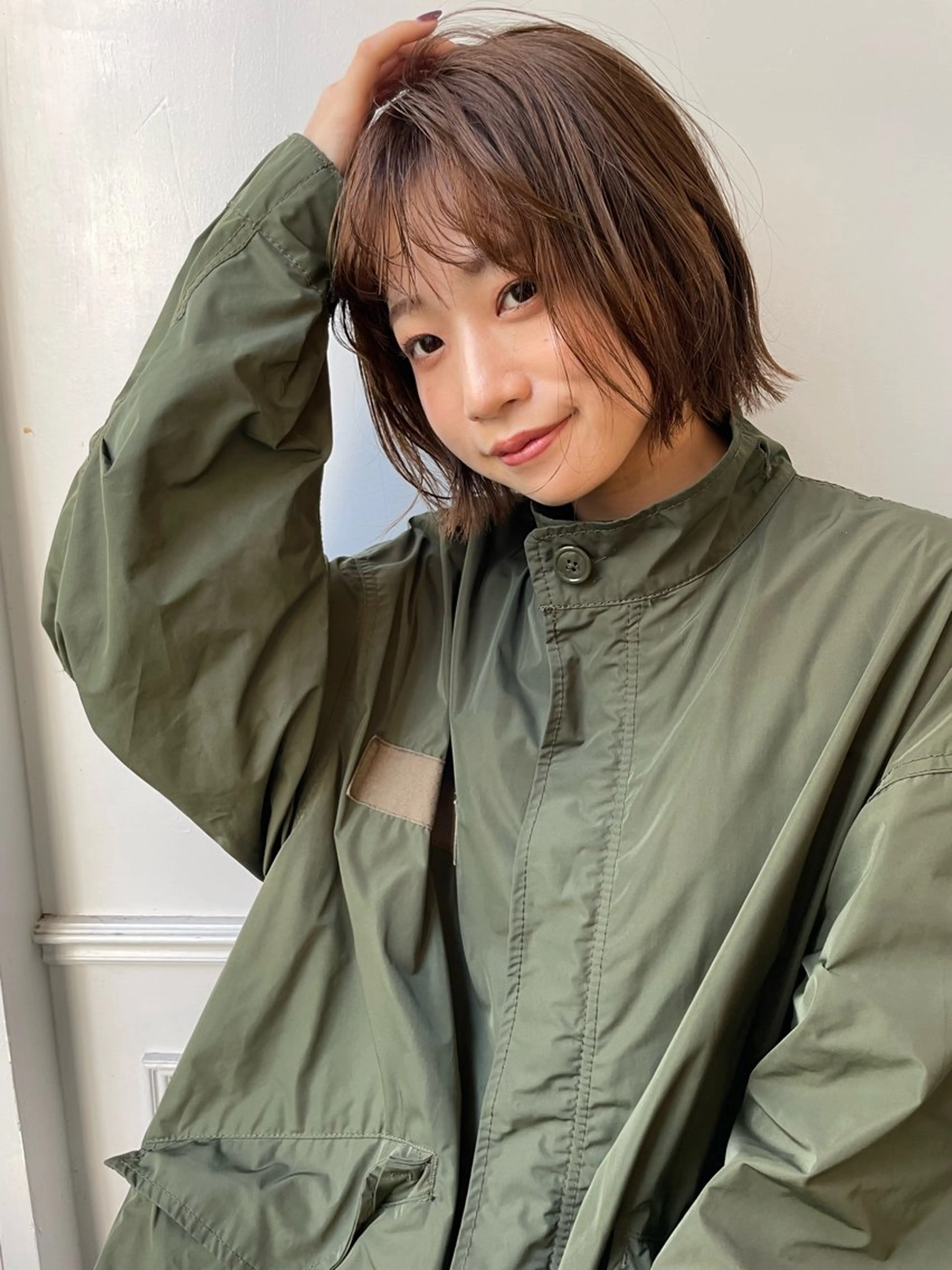 ミディアム カラー ハイトーン/カラー/ ヘアセット/松田健佑のヘアスタイル