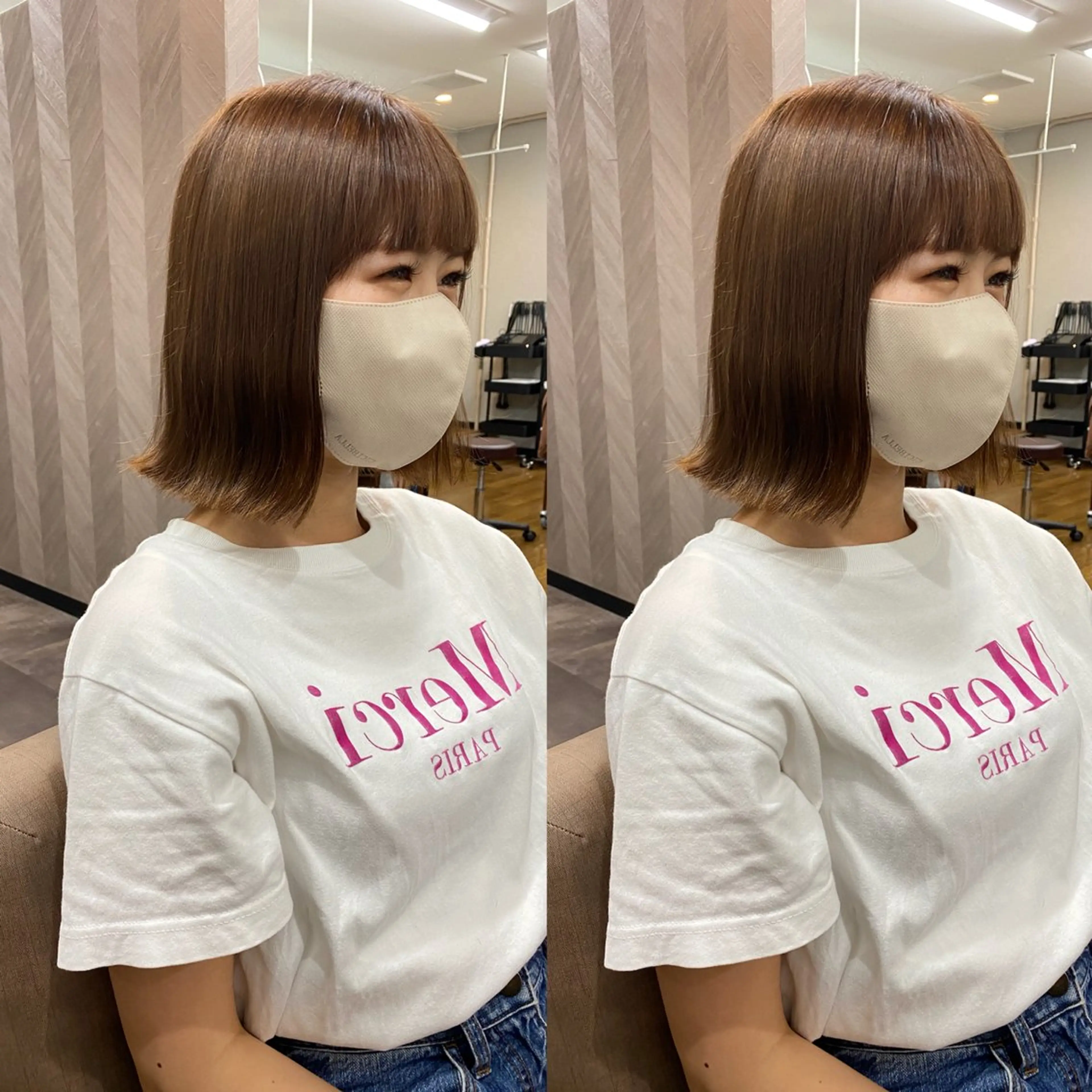 ミディアム カット ヘアカラー トリートメント 20代、30代からの おしゃれ🍃笹岡航太のヘアスタイル