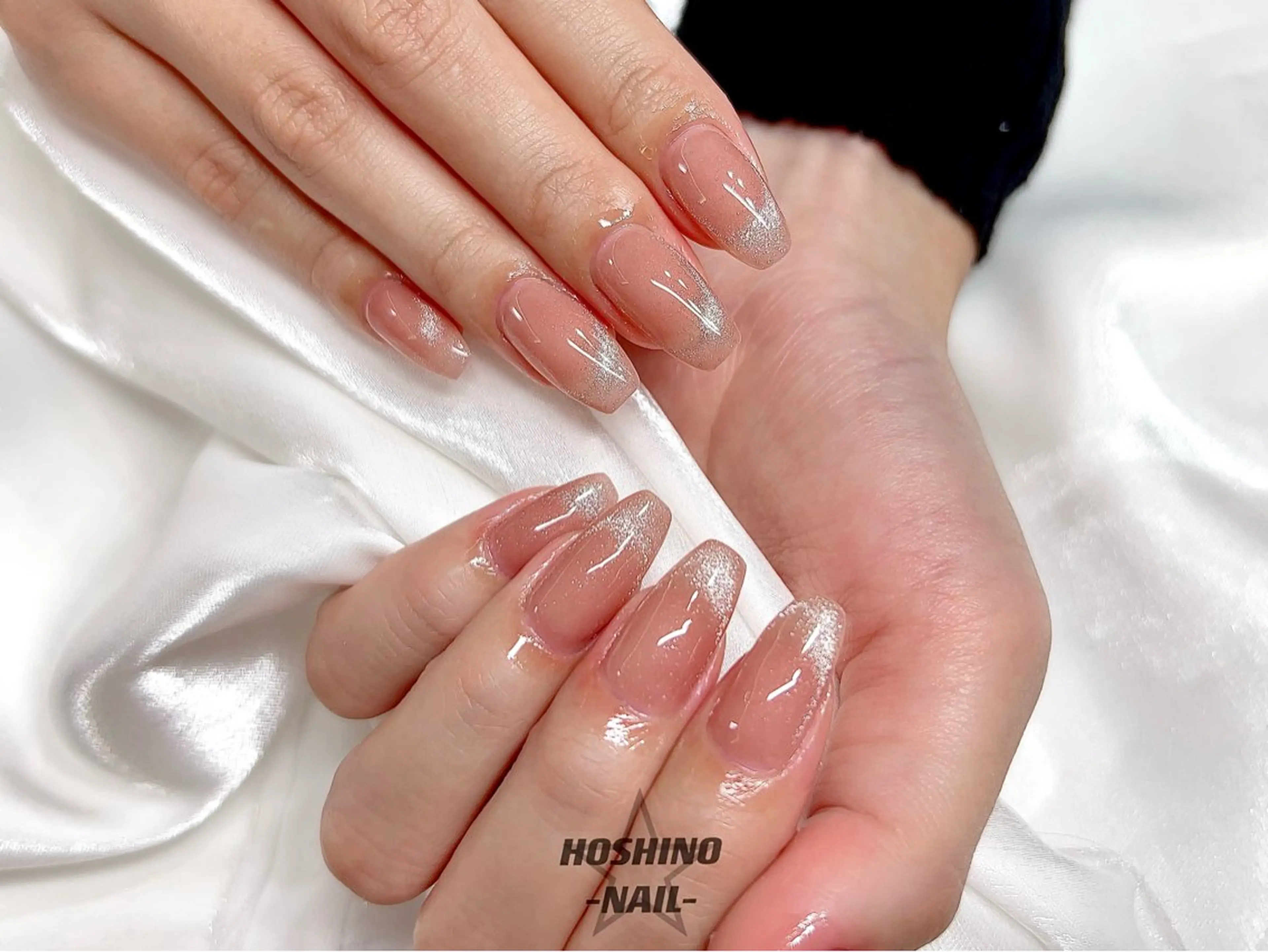 ネイル フレンチネイル マグネットネイル マグネットフレンチ シンプルネイル ハンドネイル ★HOSHINO NAIL★新宿店のネイルデザイン