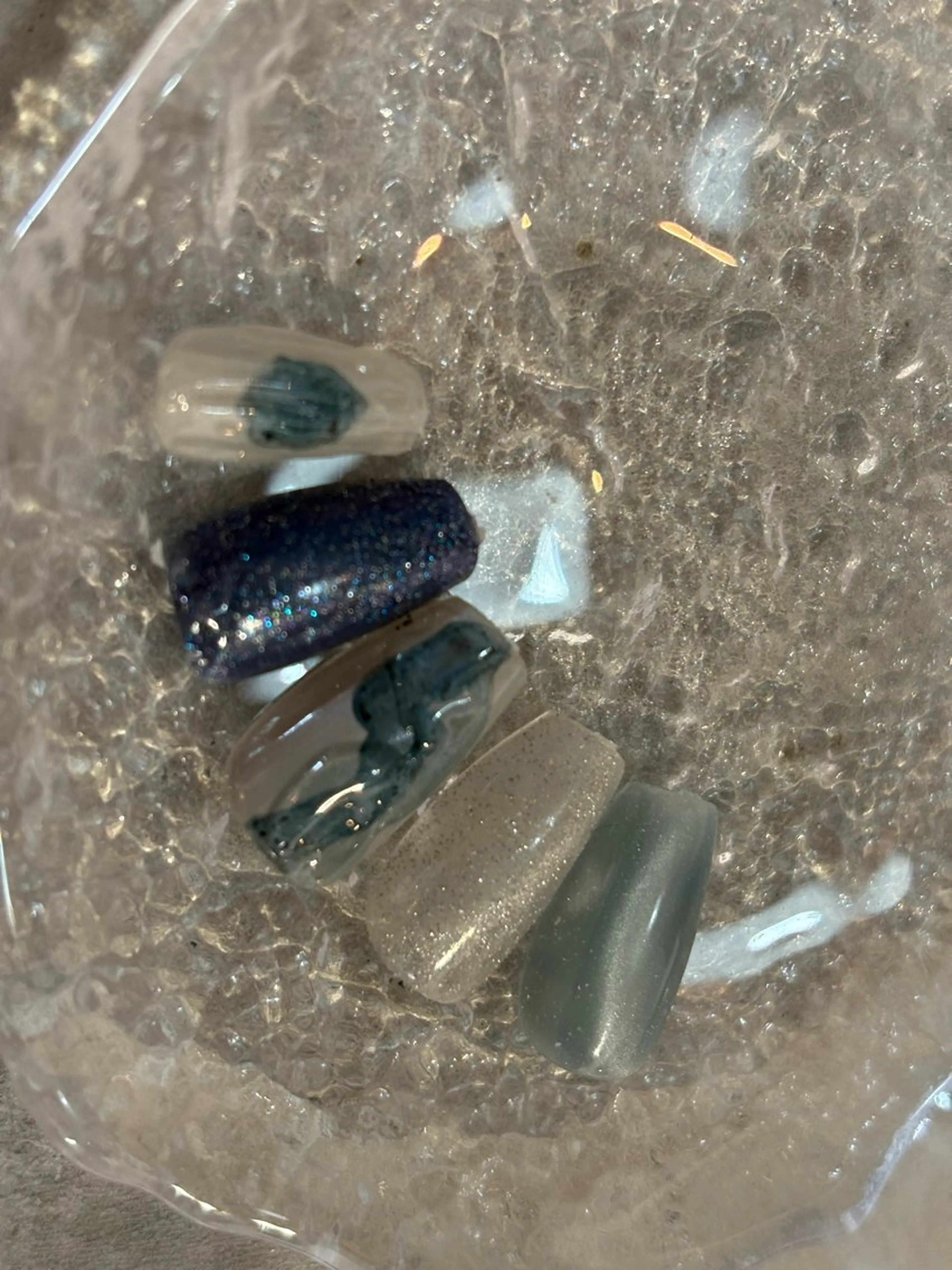 ネイル アートネイル クリアネイル 長さ出し キラキラネイル 韓国ネイル vante_aimi .パラジェル取扱店のネイルデザイン