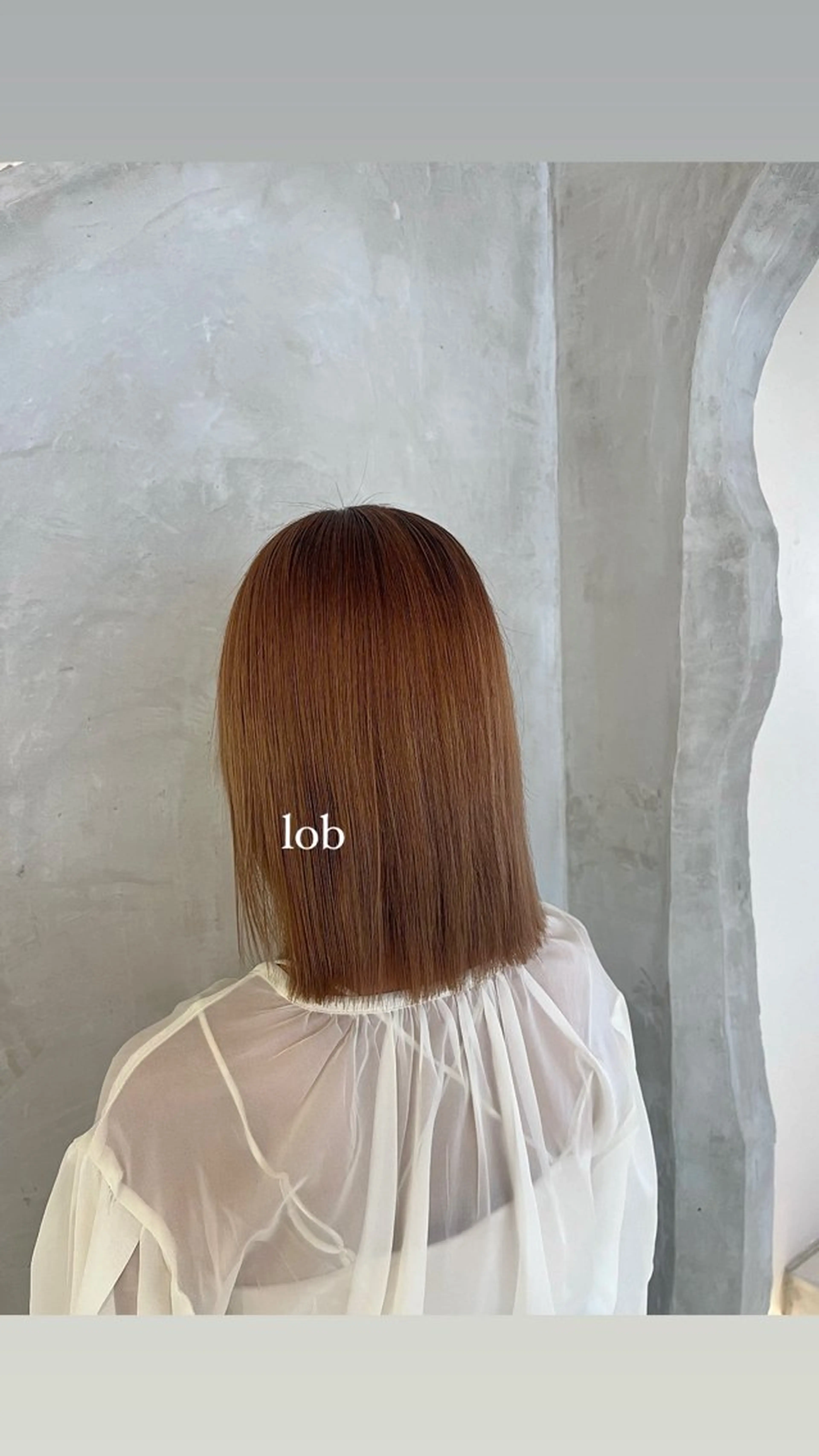 ミディアム カット effect横浜所属・切りっぱなしボブ/ 艶カラー/綾莉のヘアスタイル