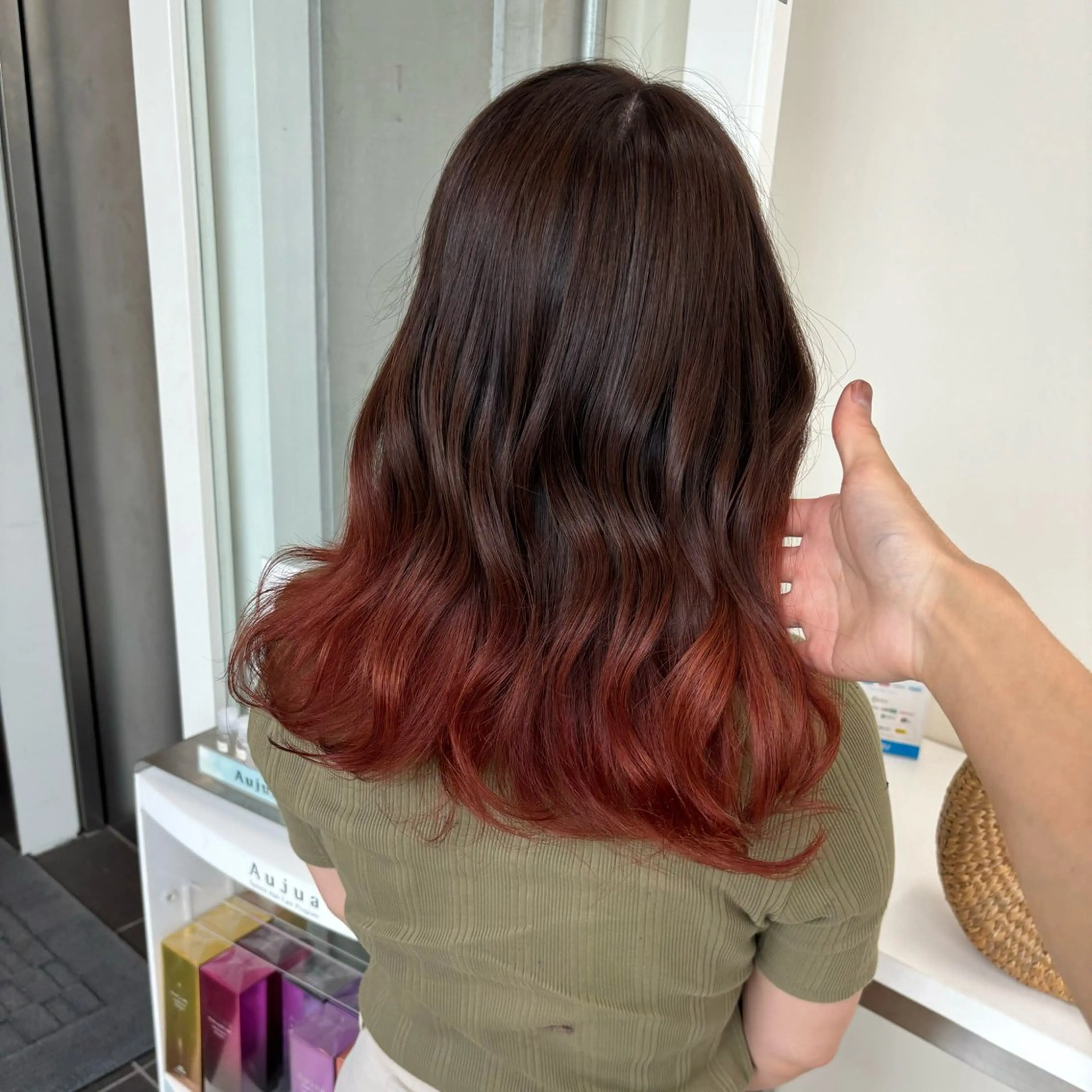 ミディアム カラー オレンジ ヘアカラー トリートメント ⭐️無料！カット モデル募集⭐️夕貴のヘアスタイル