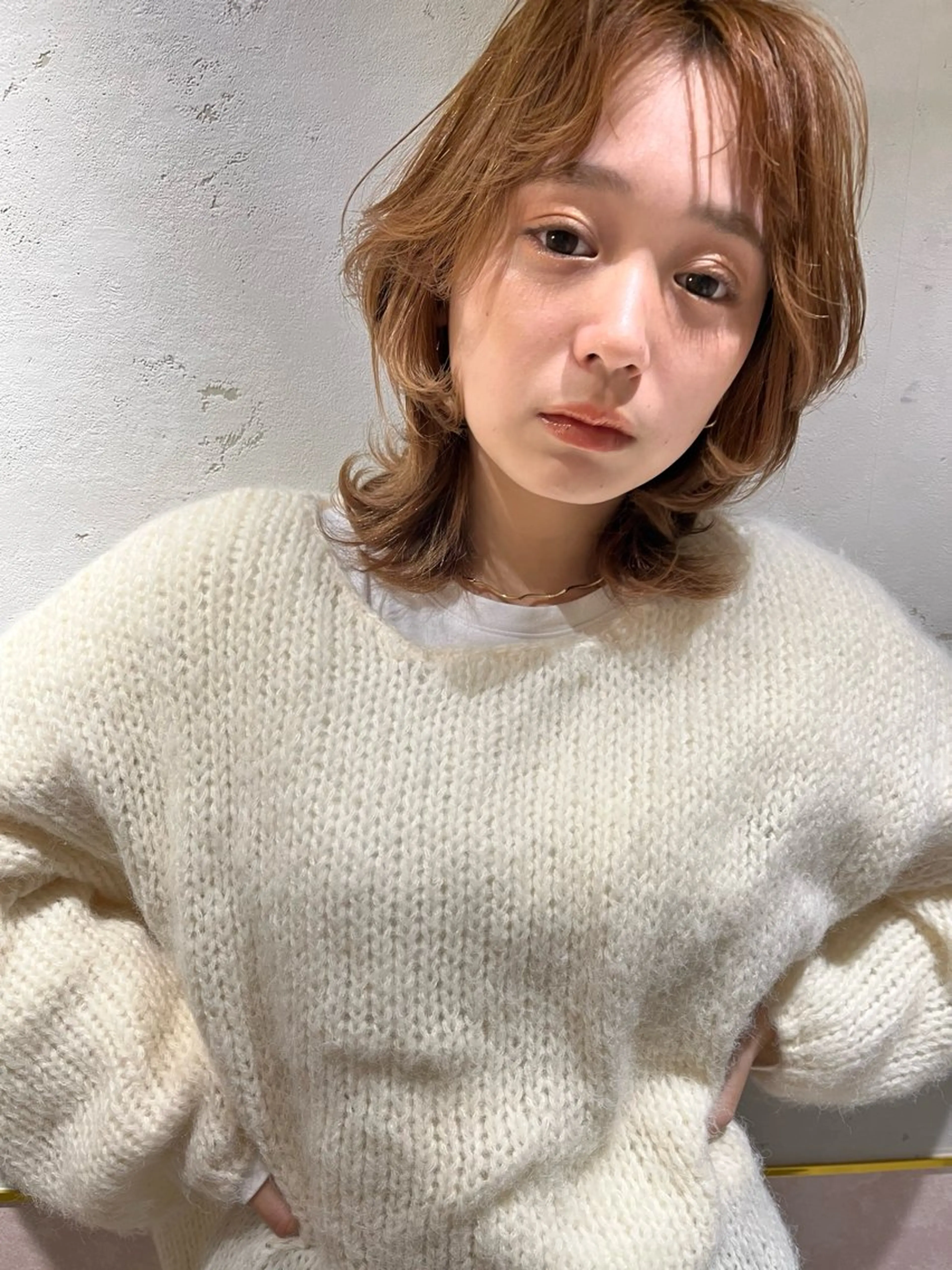 ミディアム カラー レイヤーカット ウルフカット ウルフレイヤー カット トリートメント 透明感カラー│ レイヤーヘア中居美樹のヘアスタイル