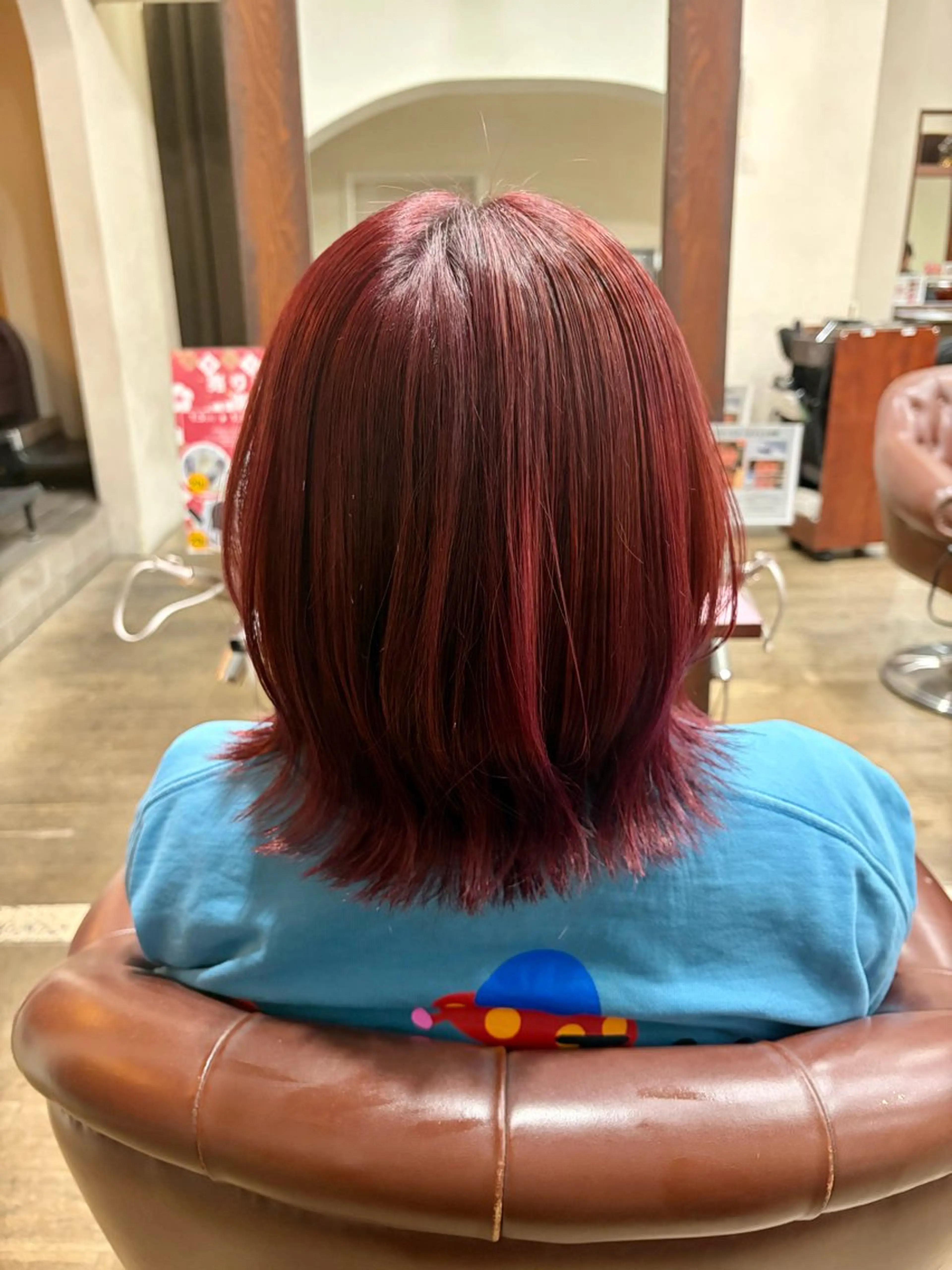 ミディアム カラー ヘアカラー 川根 彩のヘアスタイル