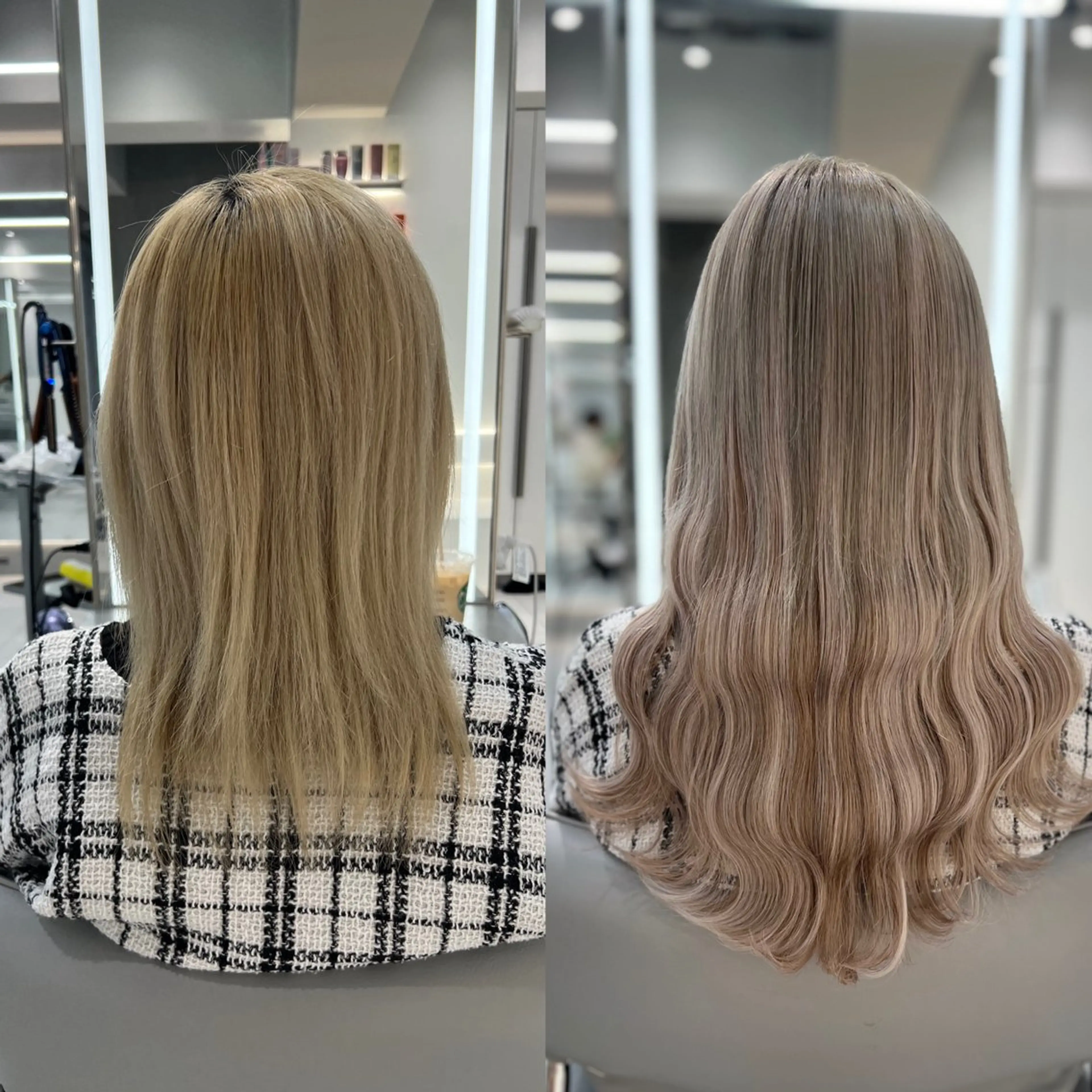 ロング カラー ヘアアレンジ シールエクステ アッシュ バレイヤージュ ベージュカラー 黒髪 カット ヘアカラー エクステ ar+ ❤︎ maiのヘアスタイル