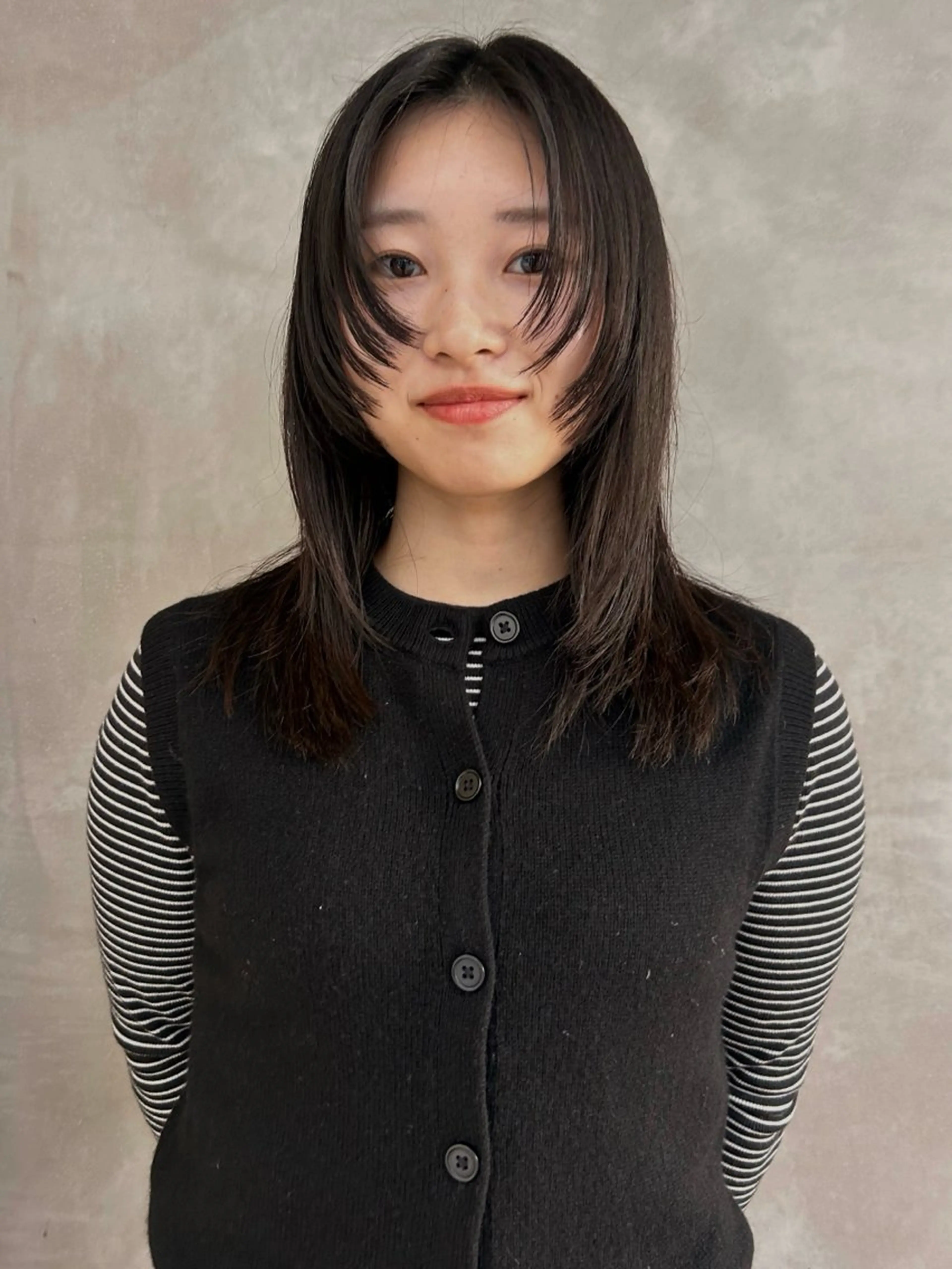 ミディアム カラー デザインカット/ パーマ/nanaのヘアスタイル