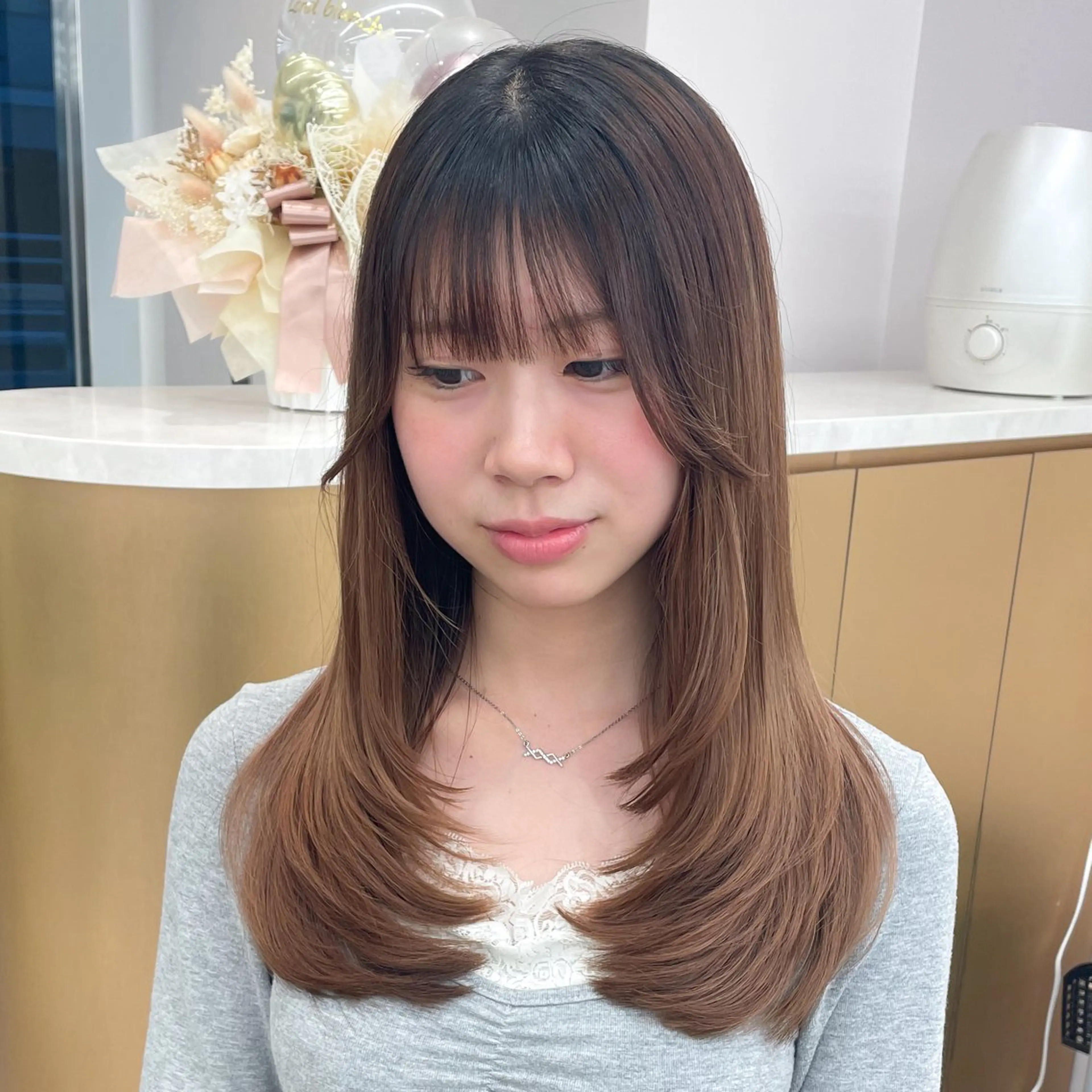 大人気🪄小顔カット+透明感カラー🫧+1stepトリートメントの写真