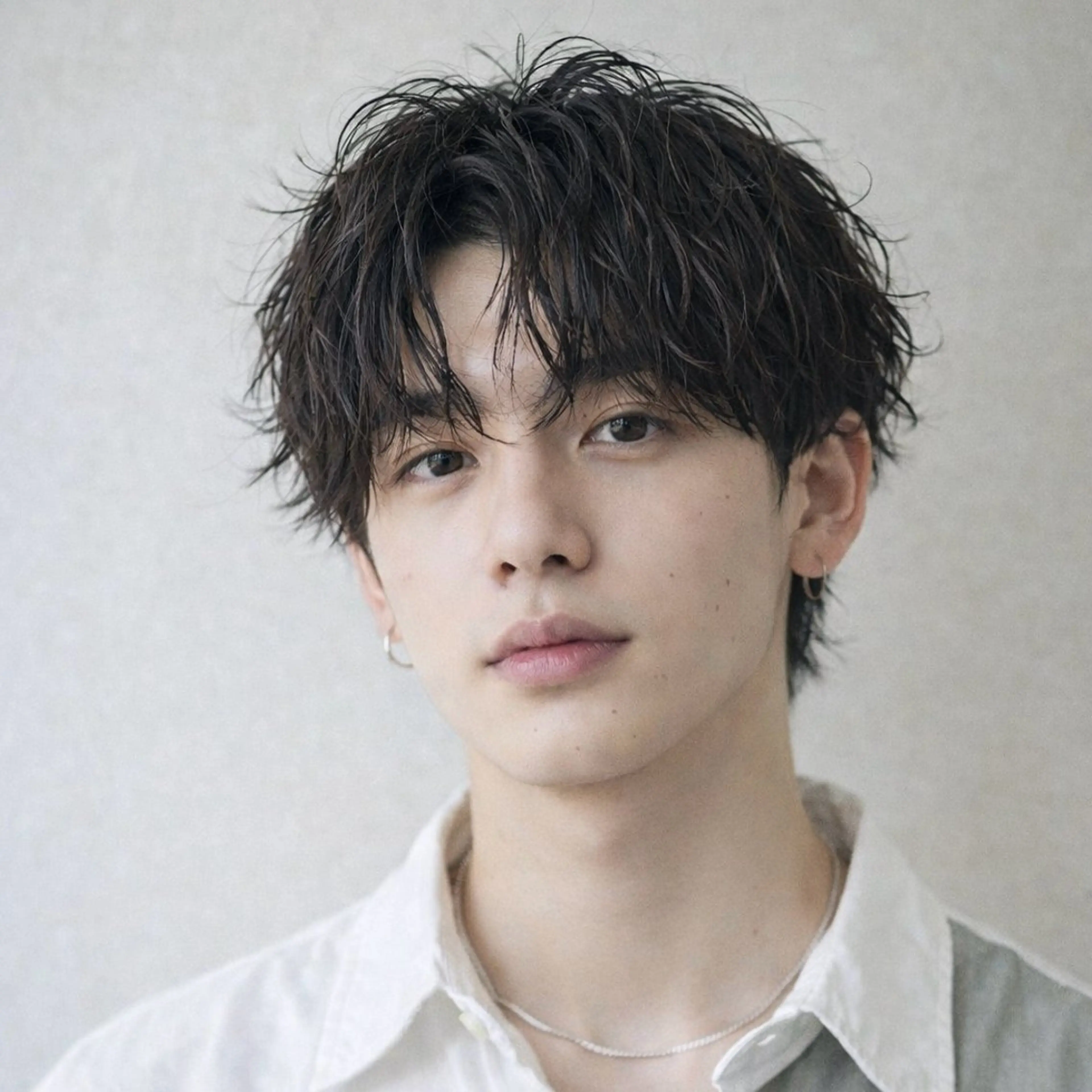 メンズ カット パーマ 表参道フェザーパーマ ニュアンスパーマのヘアスタイル