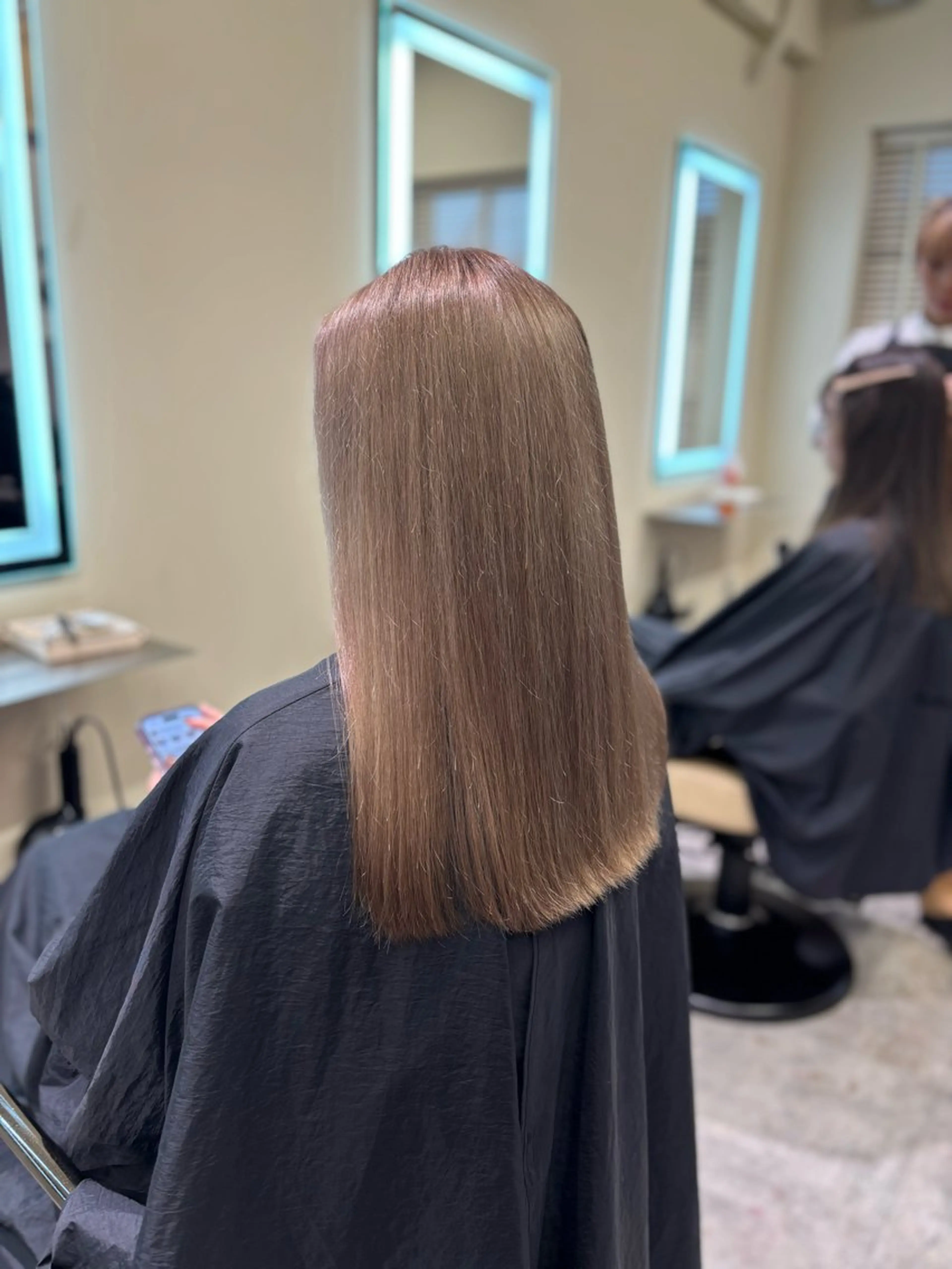 ロング ヘアカラー トリートメント 🌟髪質改善ケアカラ ー美髪縮毛矯正y🌟のヘアスタイル