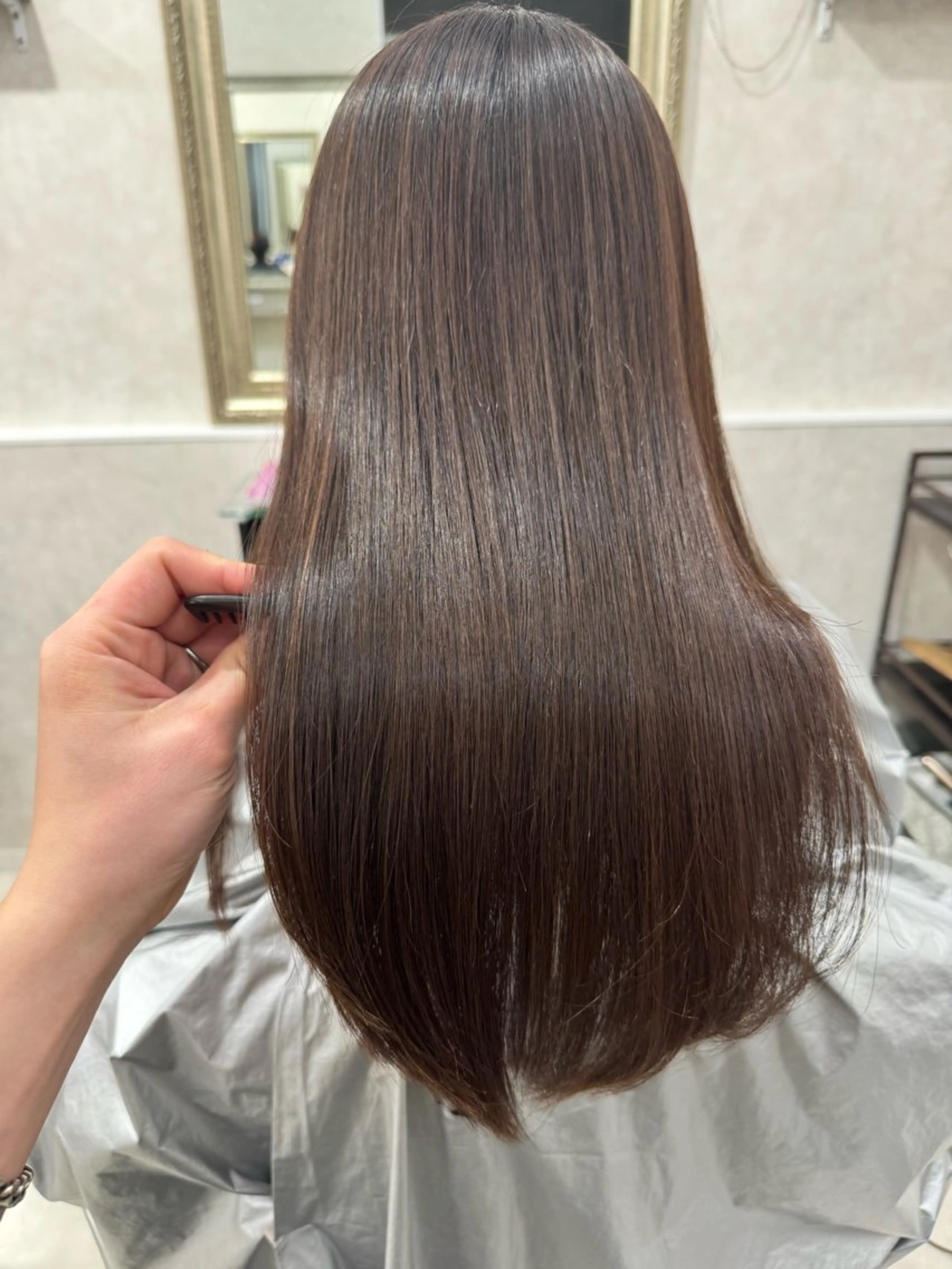 ロング カット 縮毛矯正 トリートメント ＆tigre 佐藤秀太のヘアスタイル