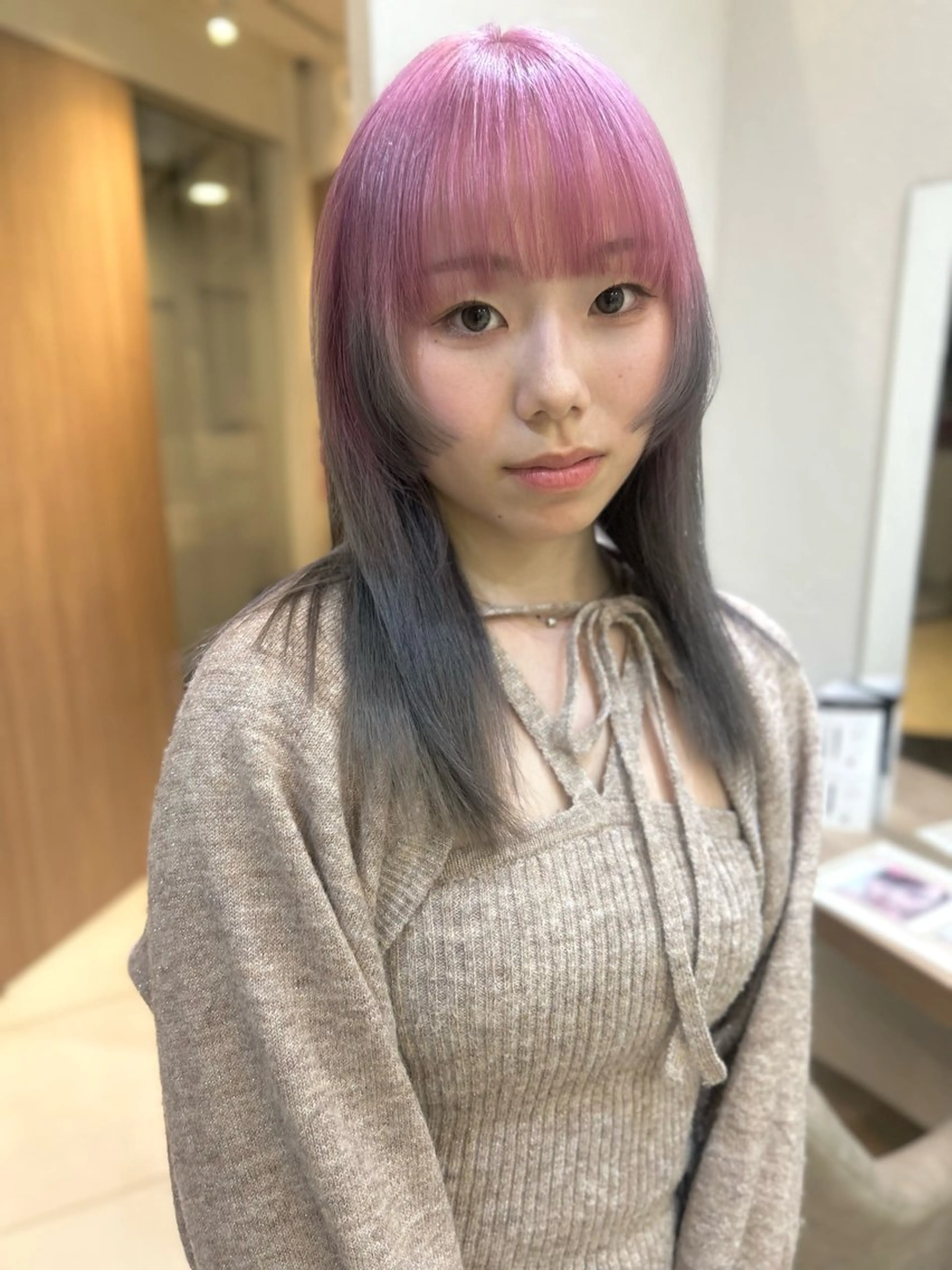 セミロング カラー ヘアカラー トリートメント 似合わせカラー/艶 髪質改善/ヨシザキのヘアスタイル