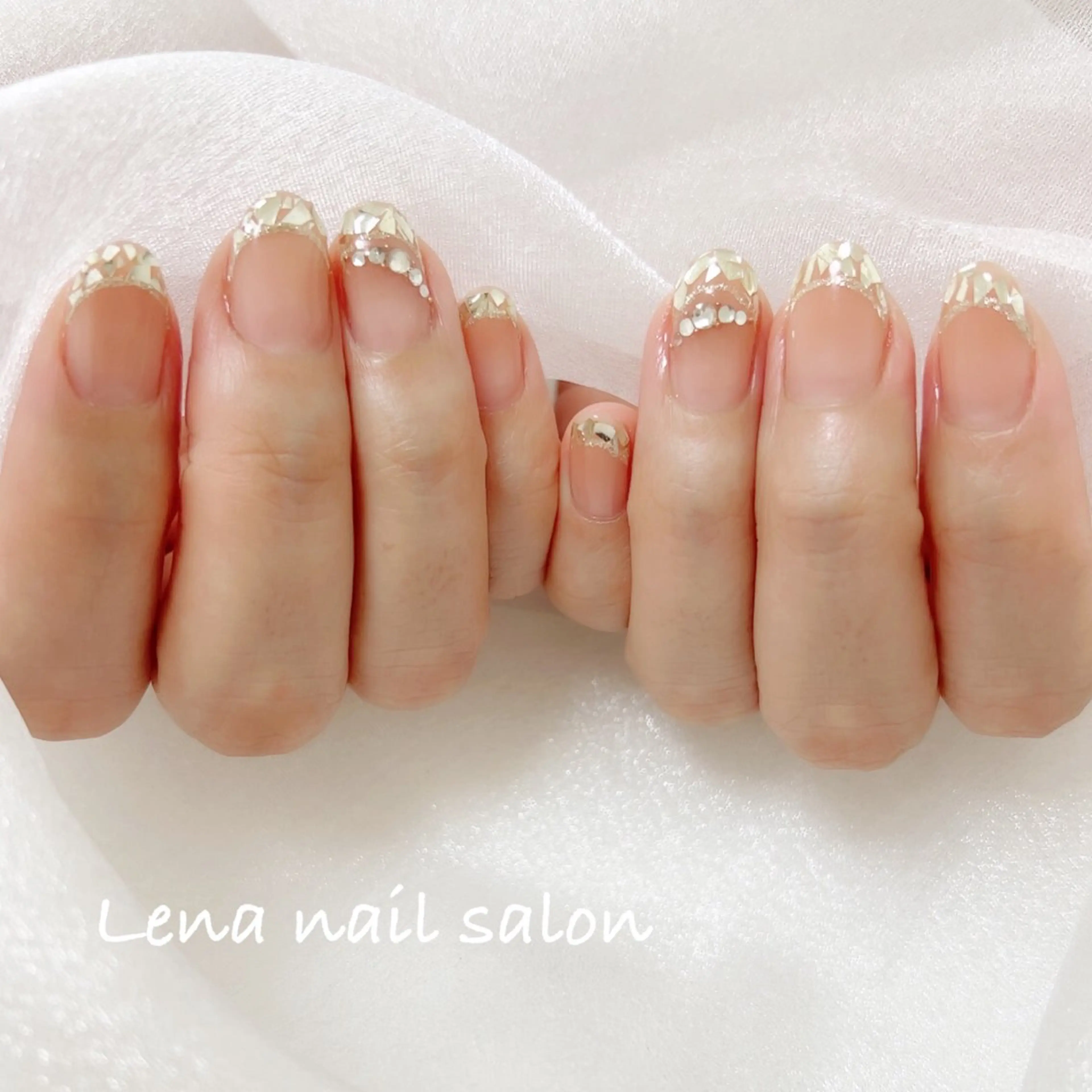 ネイル ハンドネイル 自爪育成ネイルケア Lena  nailのネイルデザイン