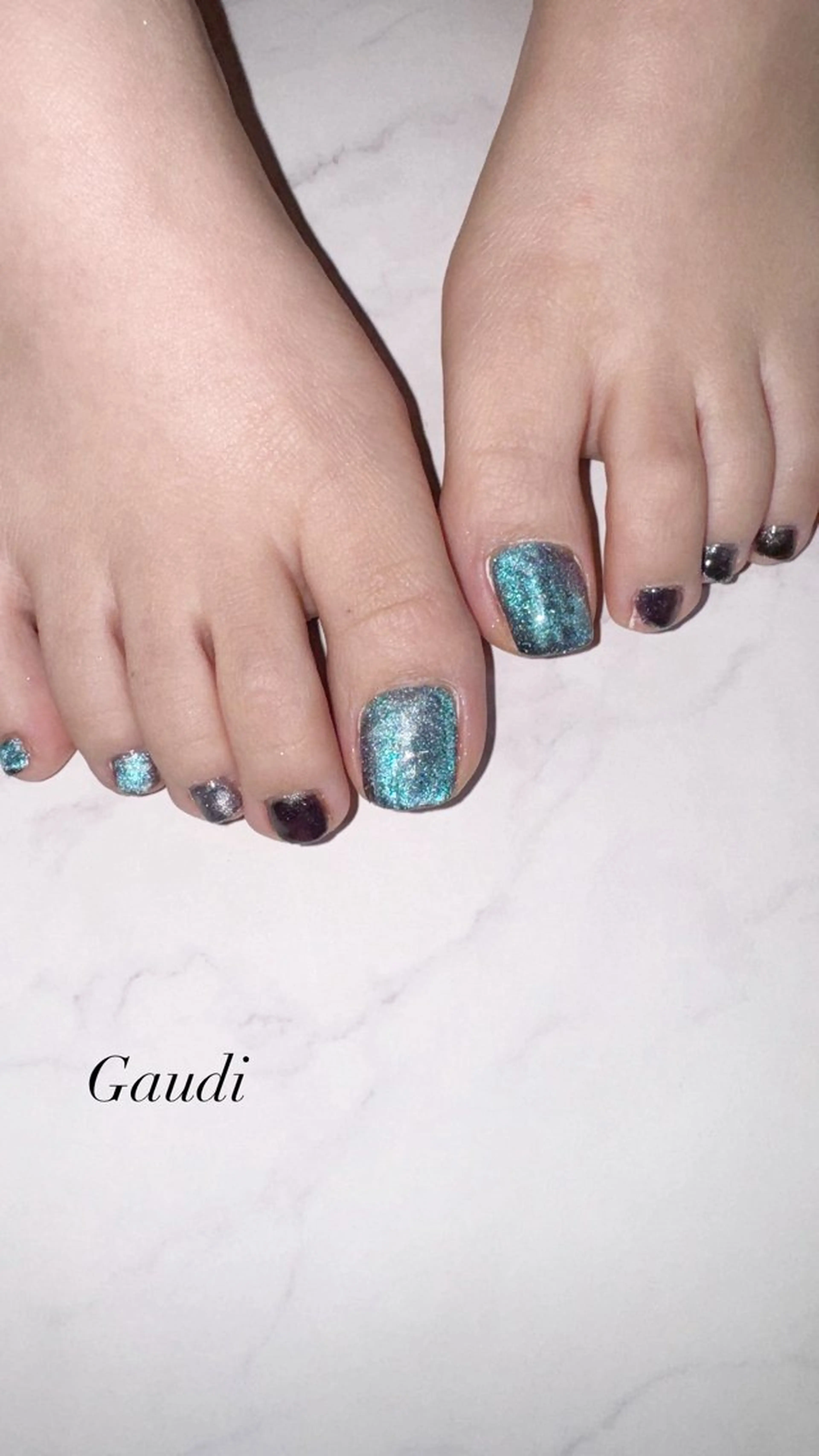 ネイル ブルー マグネットネイル ミラーネイル パープル シルバー Gaudi.Nail Rinaのその他イメージ