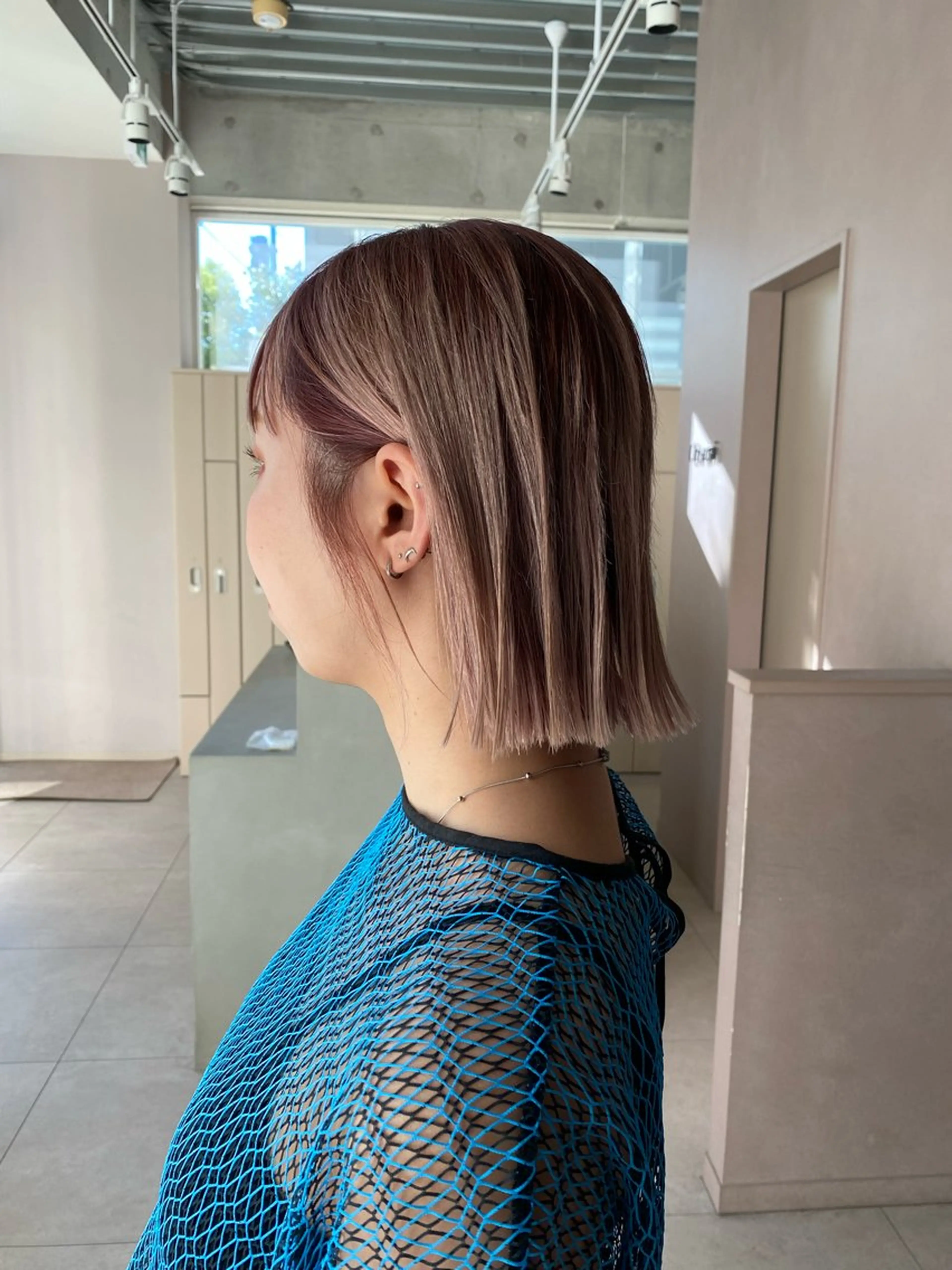 ショート 切りっぱなしボブ ボブ カット ヘアカラー 栗原 瑞稀のヘアスタイル