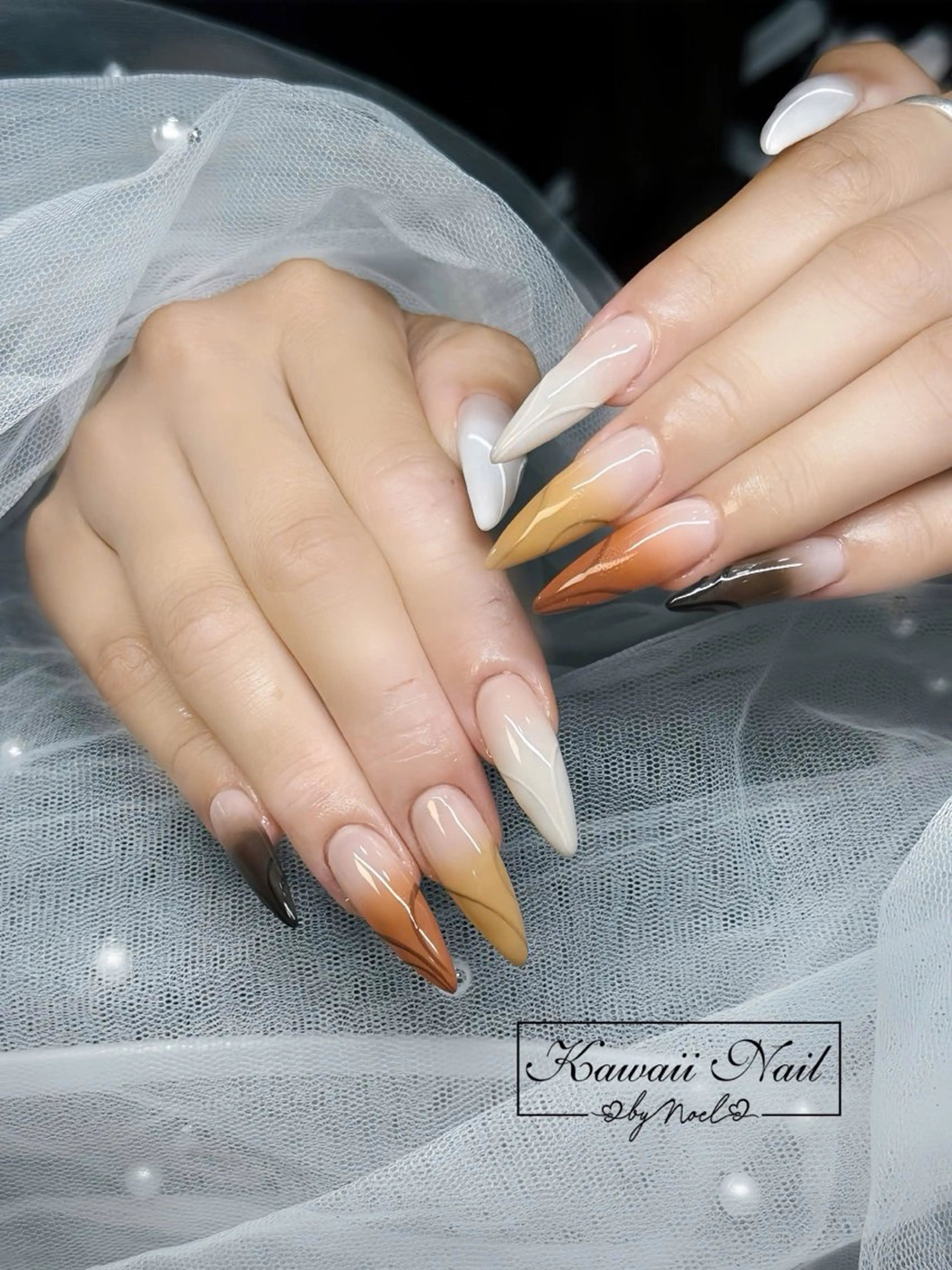 ネイル アートネイル フットネイル フレンチネイル ジェルネイル 韓国ネイル Kawaii Nail Salon所属・YURI NAIL NARITAのネイルデザイン