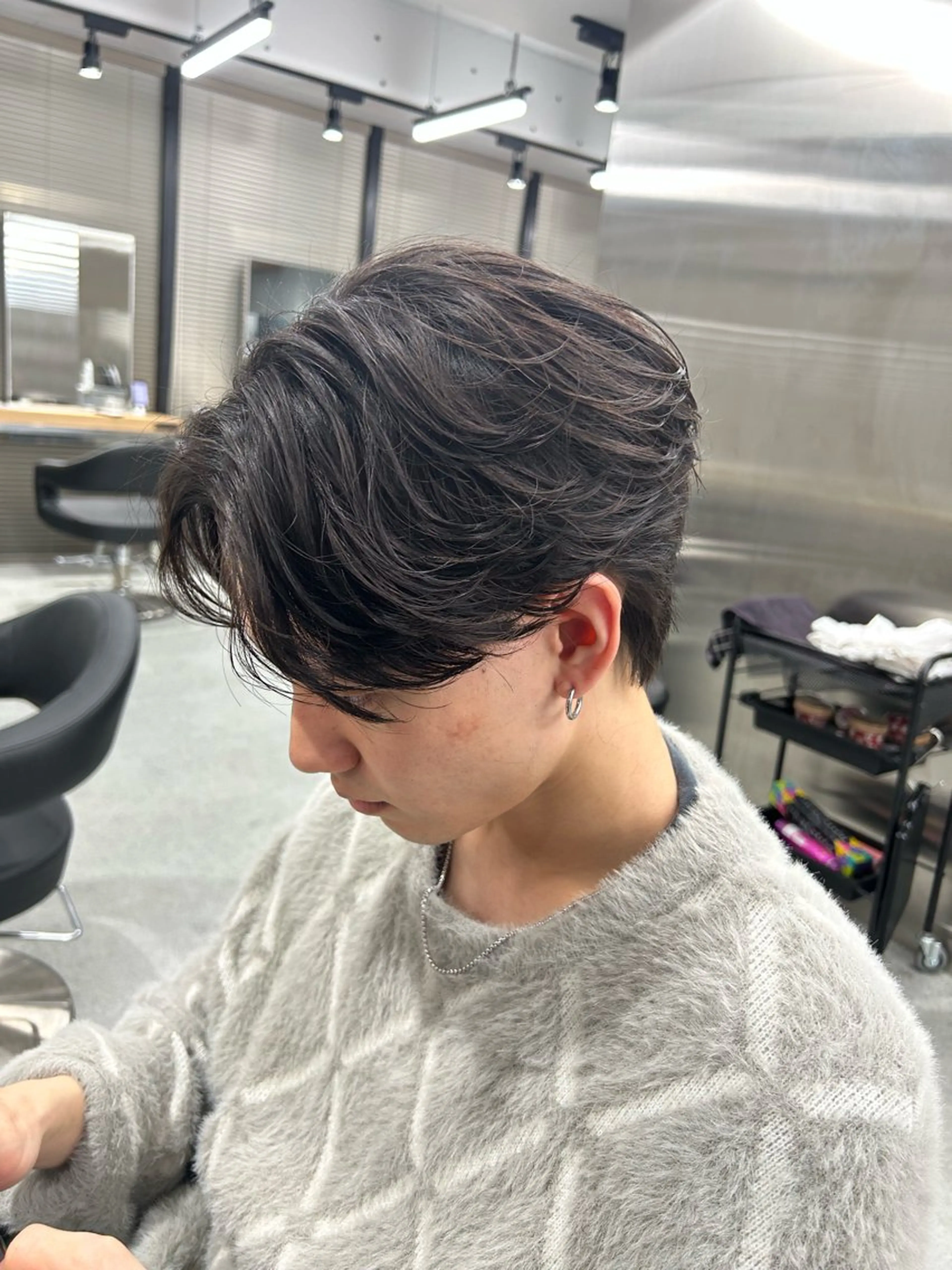 パーマ メンズ フェザーパーマ カルマパーマ メンズ韓国風 マッシュ メンズパーマ 🐺森 雄飛/メンズ 韓国ヘアのヘアスタイル