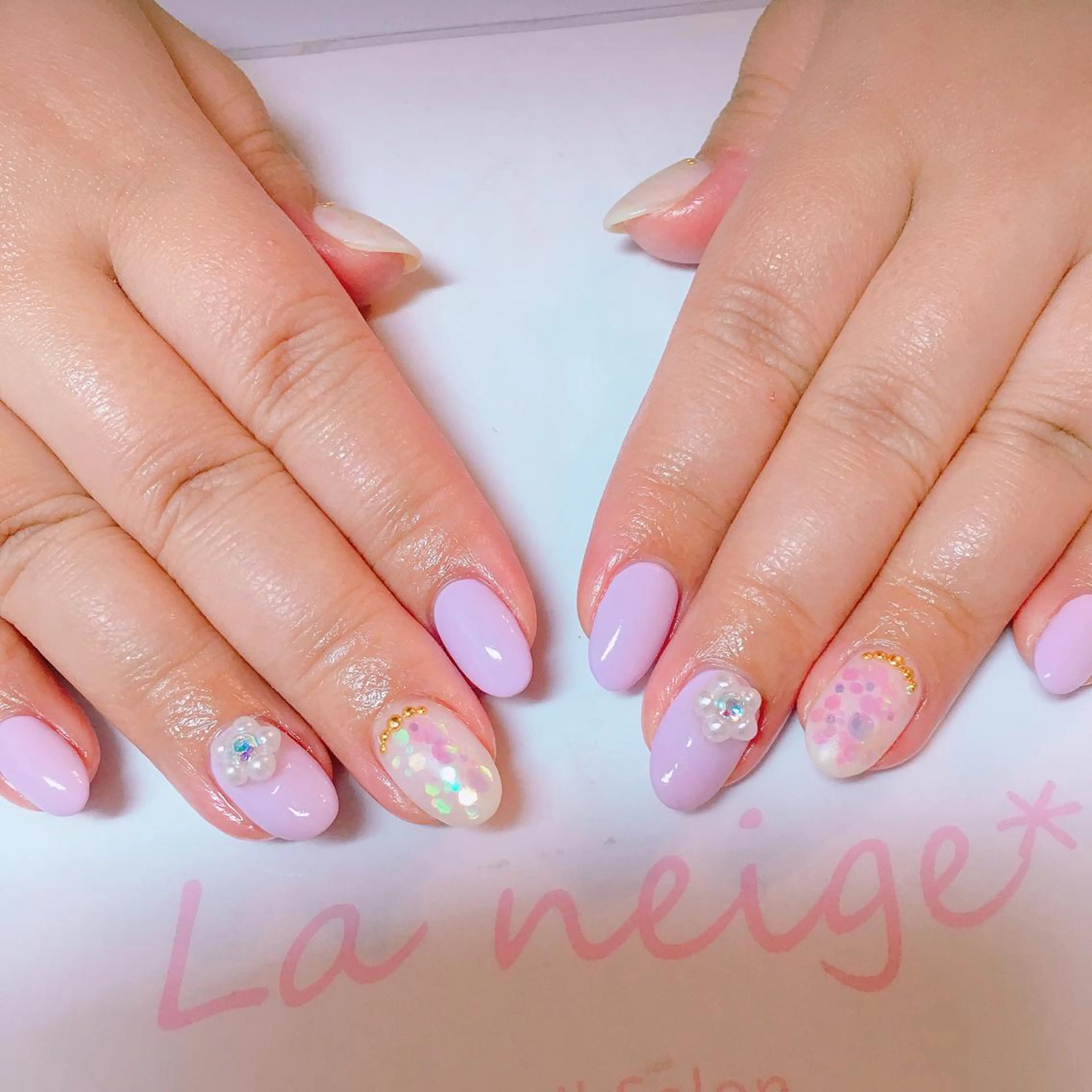 ネイル La neige* yuki 🥯🍑のネイルデザイン