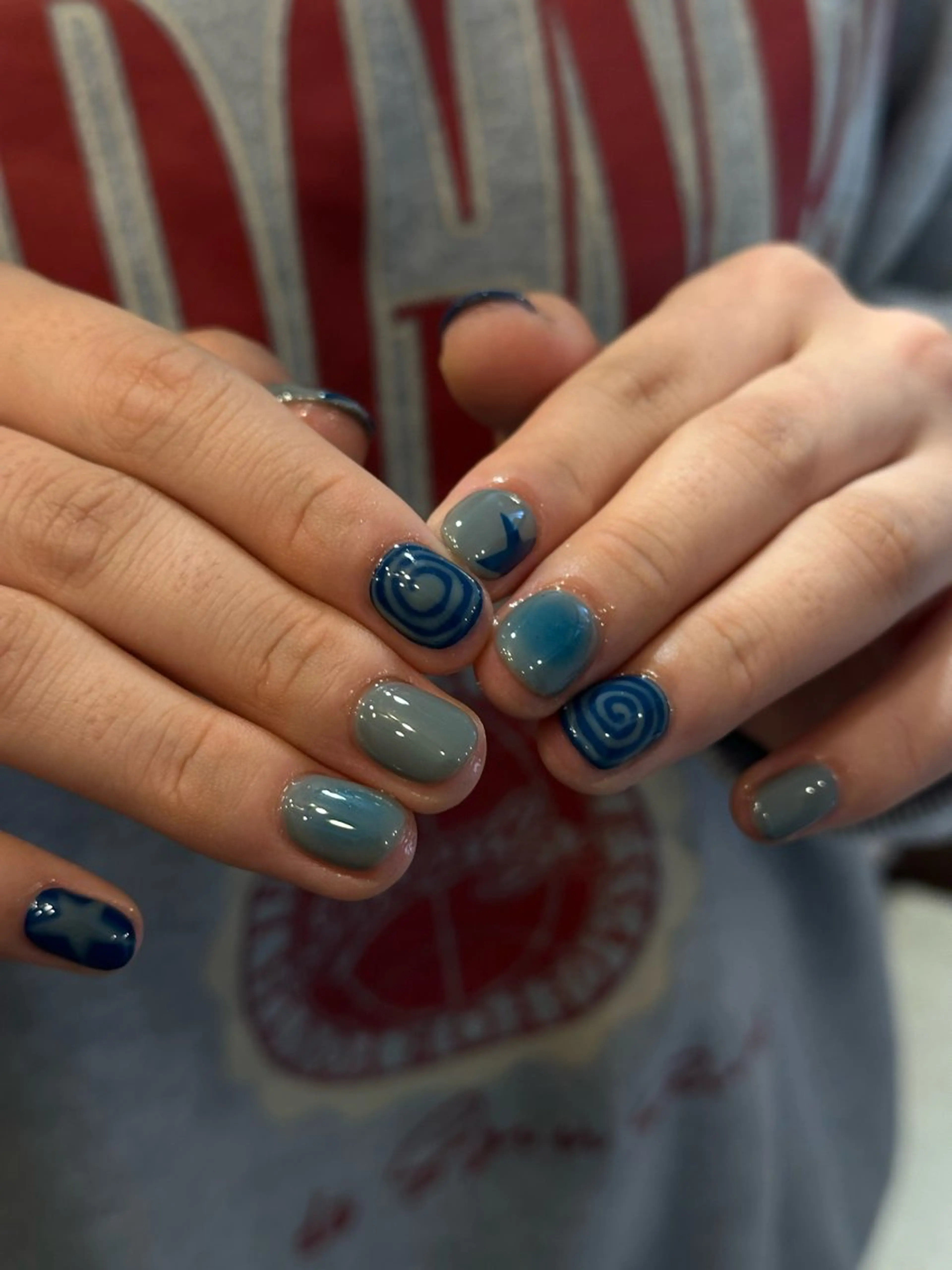 ネイル ブルー ハンドネイル muhl by DILL所属・. wakanaのネイルデザイン