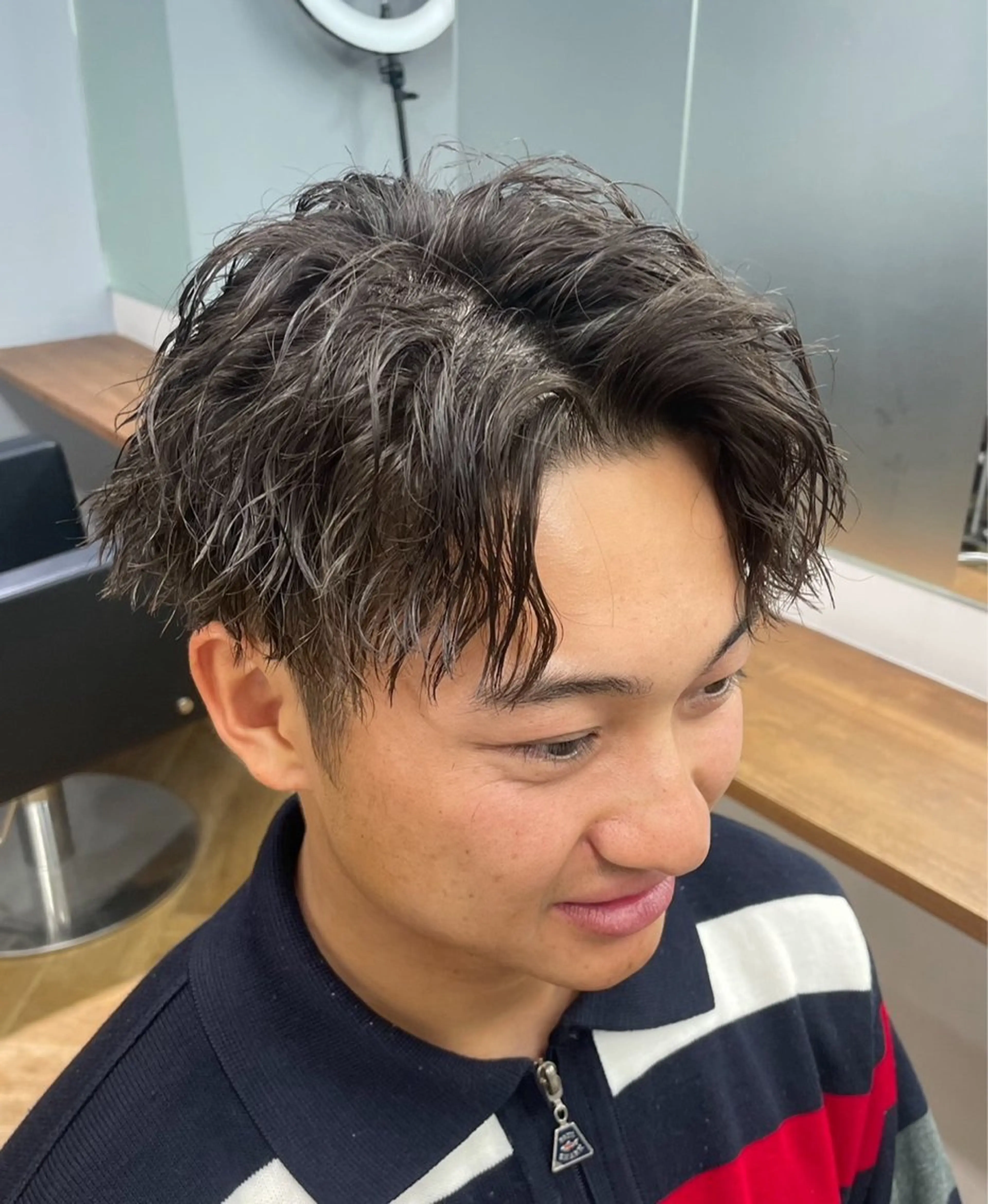 ショート パーマ メンズ メンズパーマ メンズサロンALLES by cica所属・吉井 樂のヘアスタイル