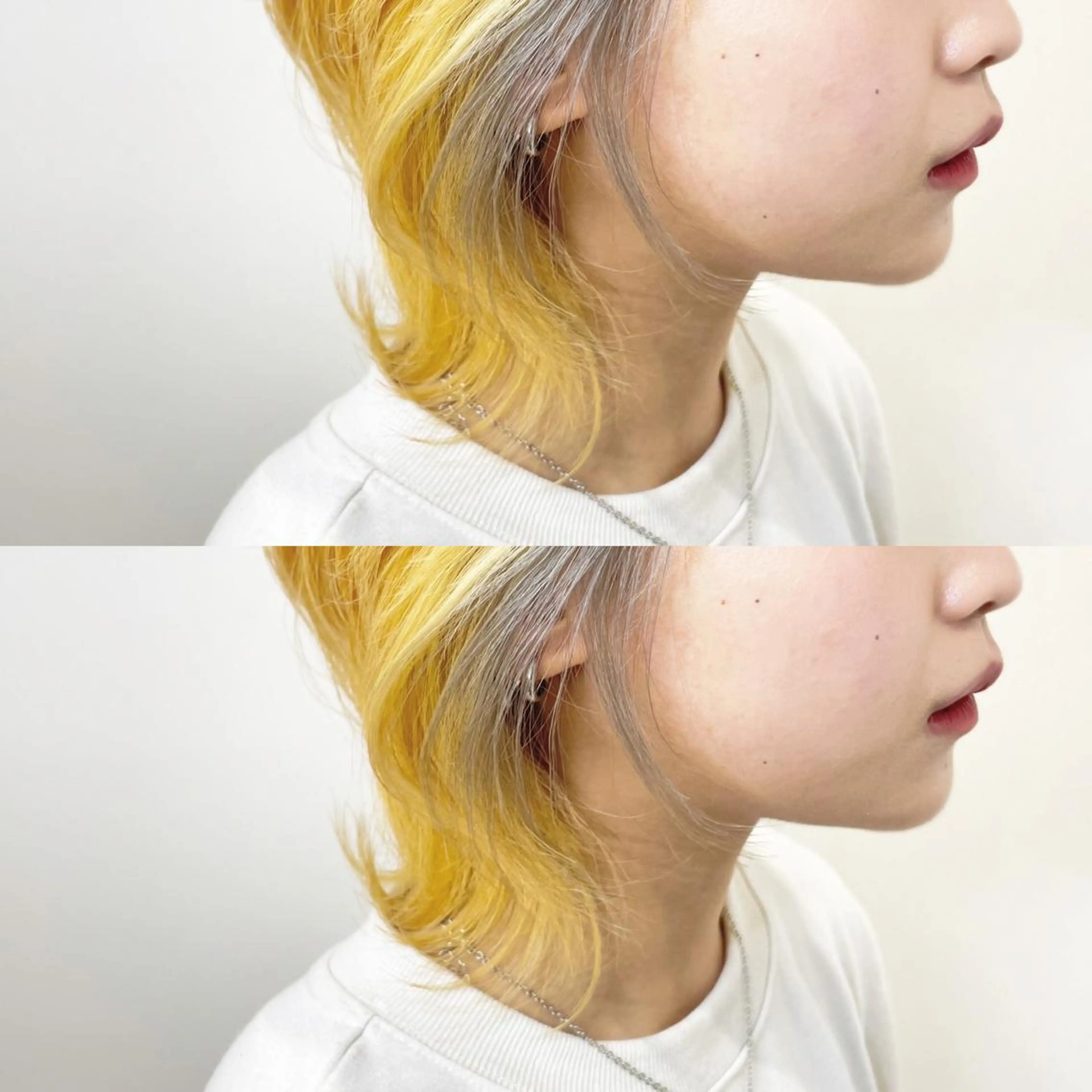 ショート カラー イヤリングカラー インナーカラー イエローカラー ウルフカット 🦋韓国系指名No1 店長/圓山 祐也🦋のヘアスタイル