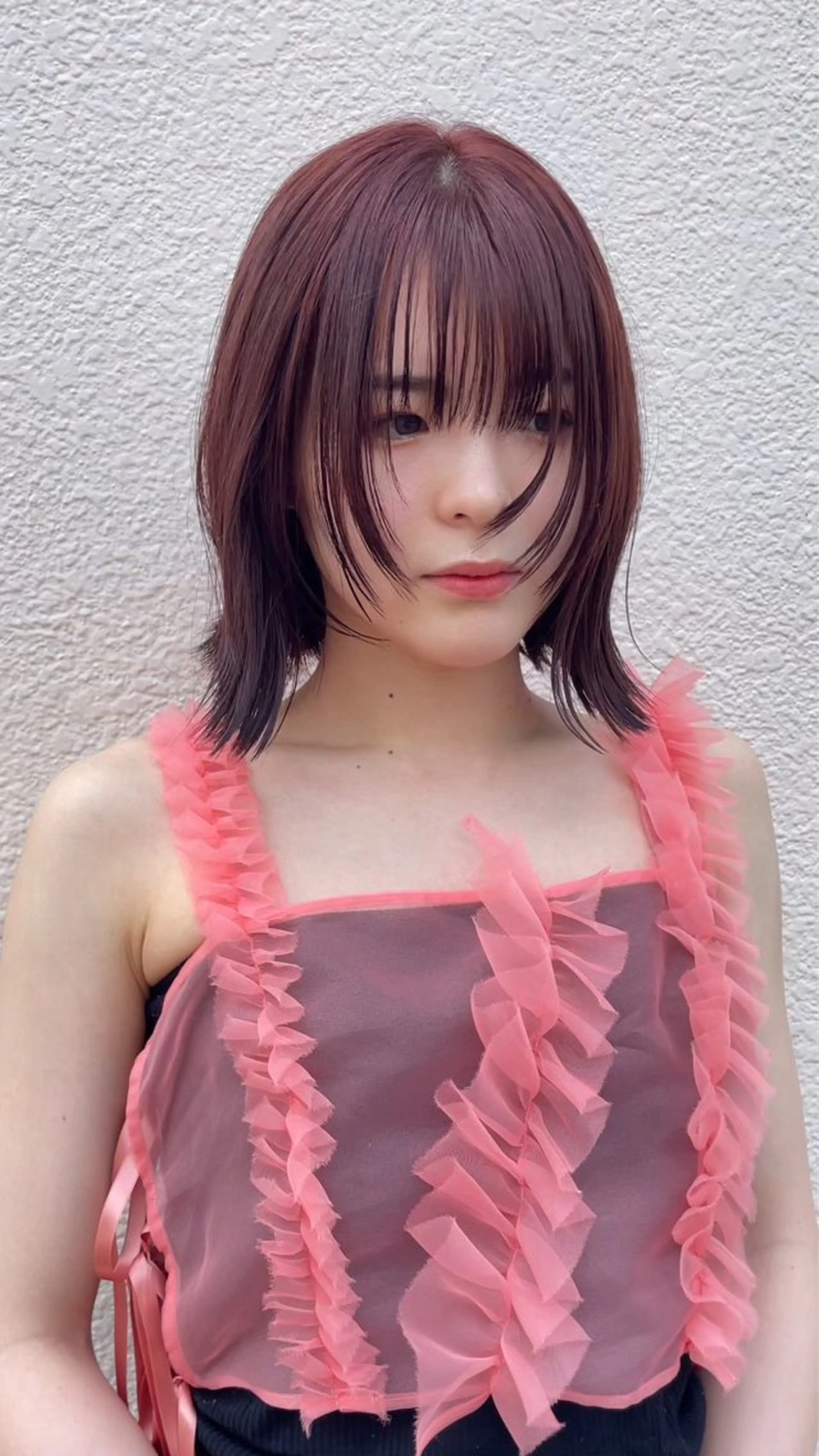 セミロング ヘアカラー leo/ロング／ レイヤーカット⛈️のヘアスタイル