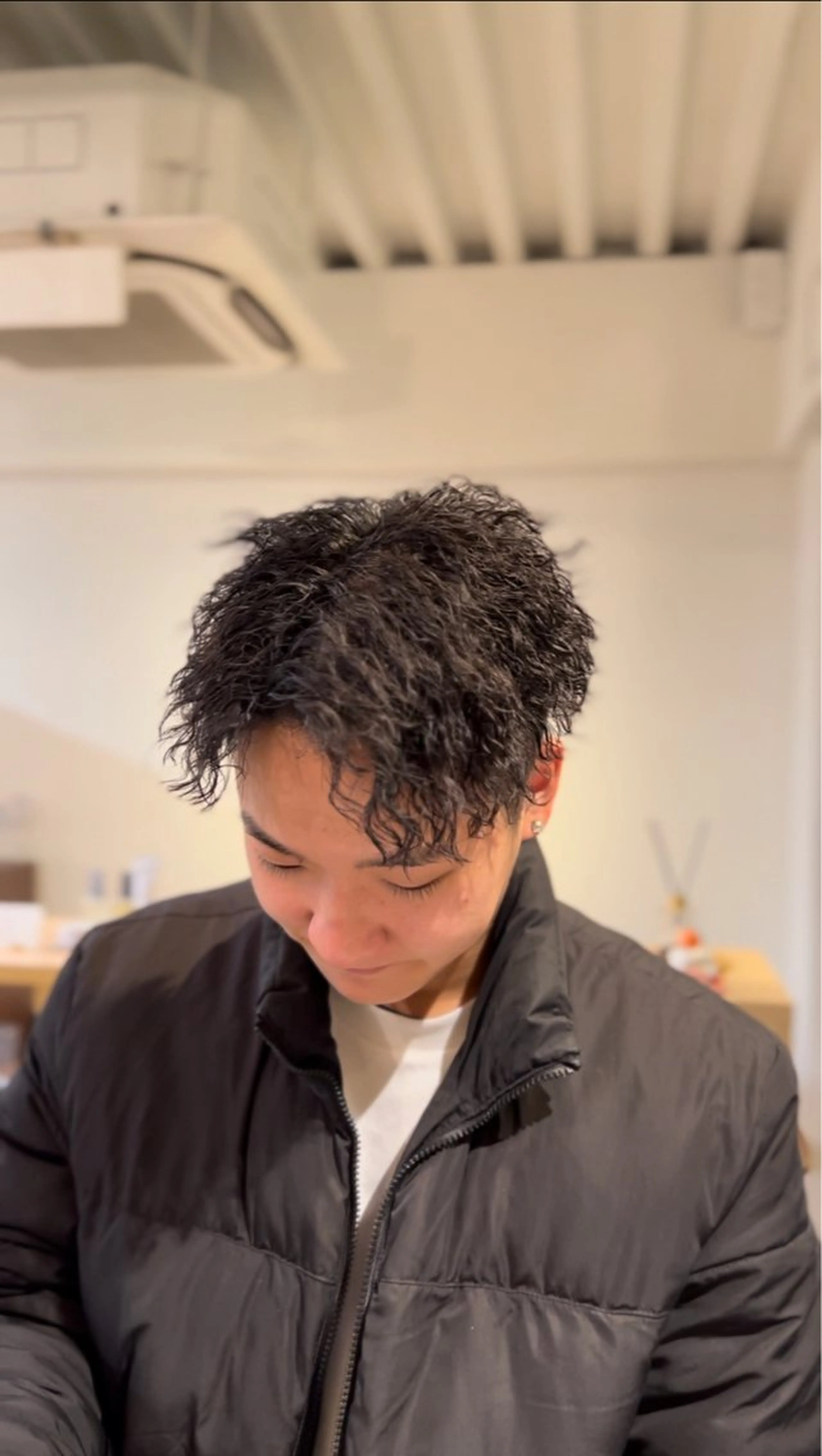 パーマ メンズ 心斎橋バレイヤージュ 小林勝貴のヘアスタイル