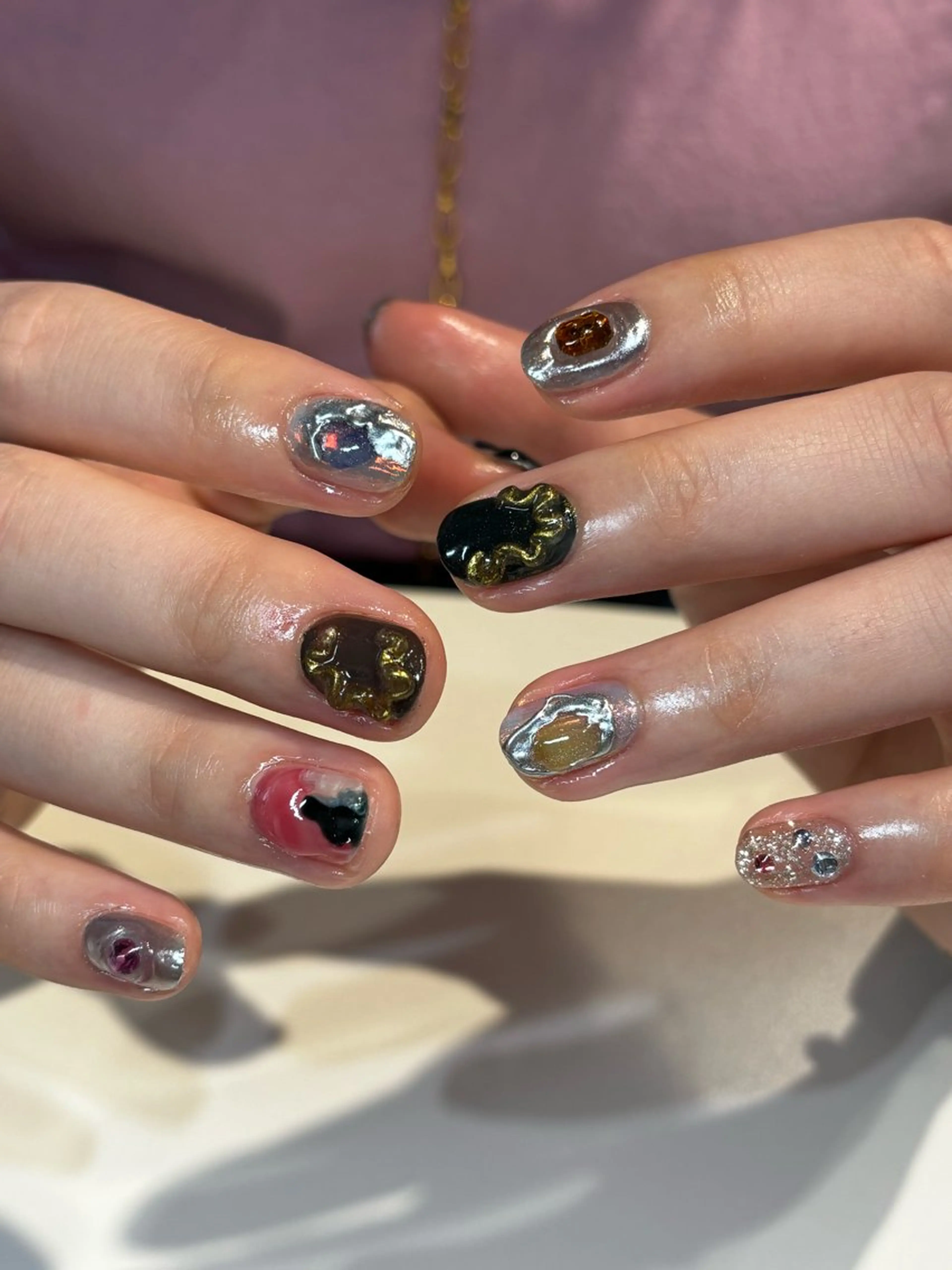 ネイル フットネイル フレンチネイル ジェルネイル グラデーション マグネットネイル ハンドネイル ヘアー.ネイル二刀流 misa🫧のヘアスタイル