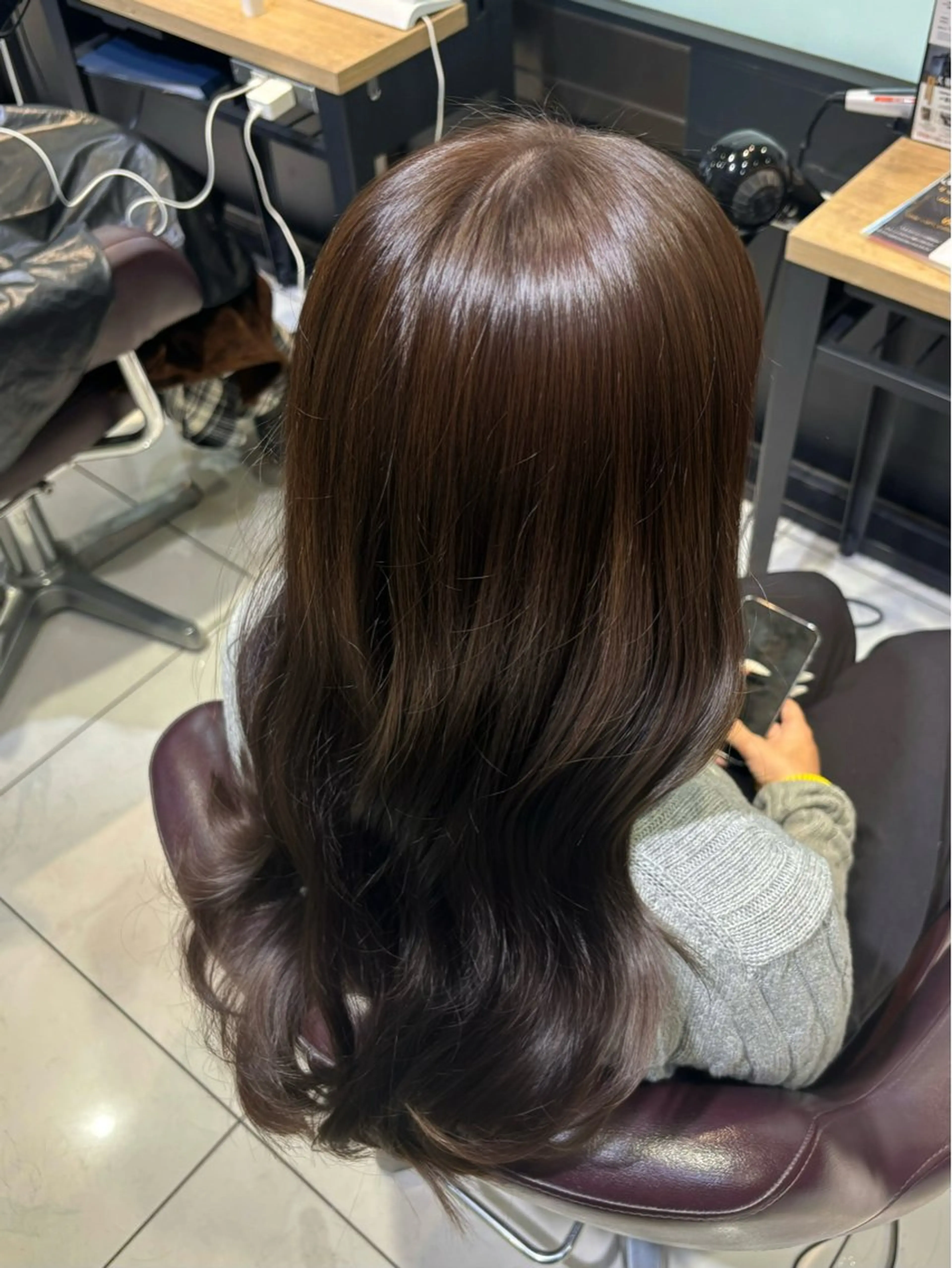 ロング カラー ヘアカラー 髪質改善韓国レイヤー /艶カラー/miyuのヘアスタイル