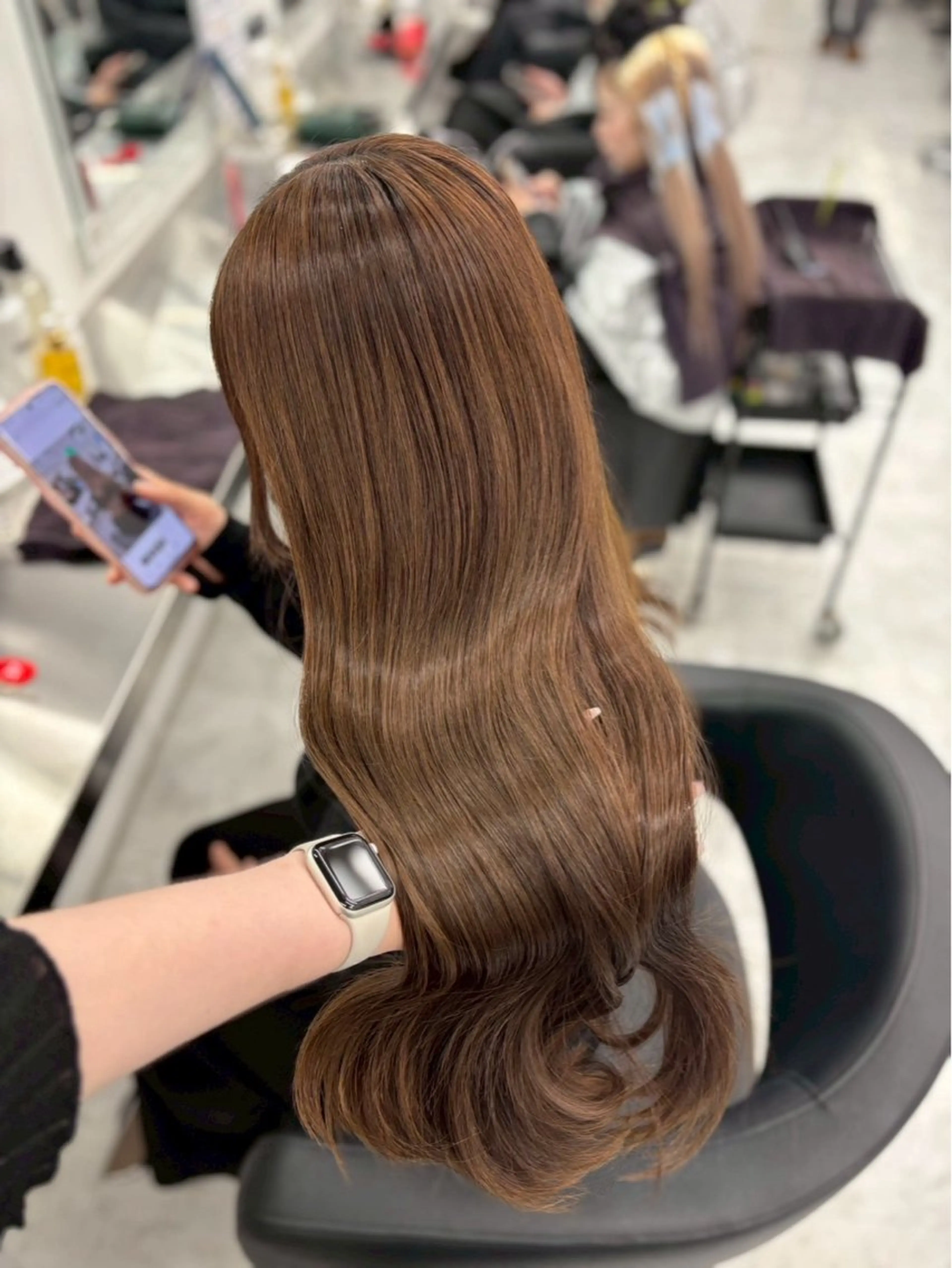 ロング カラー カット ヘアカラー 上品モテヘア🩶 karen🩶のヘアスタイル