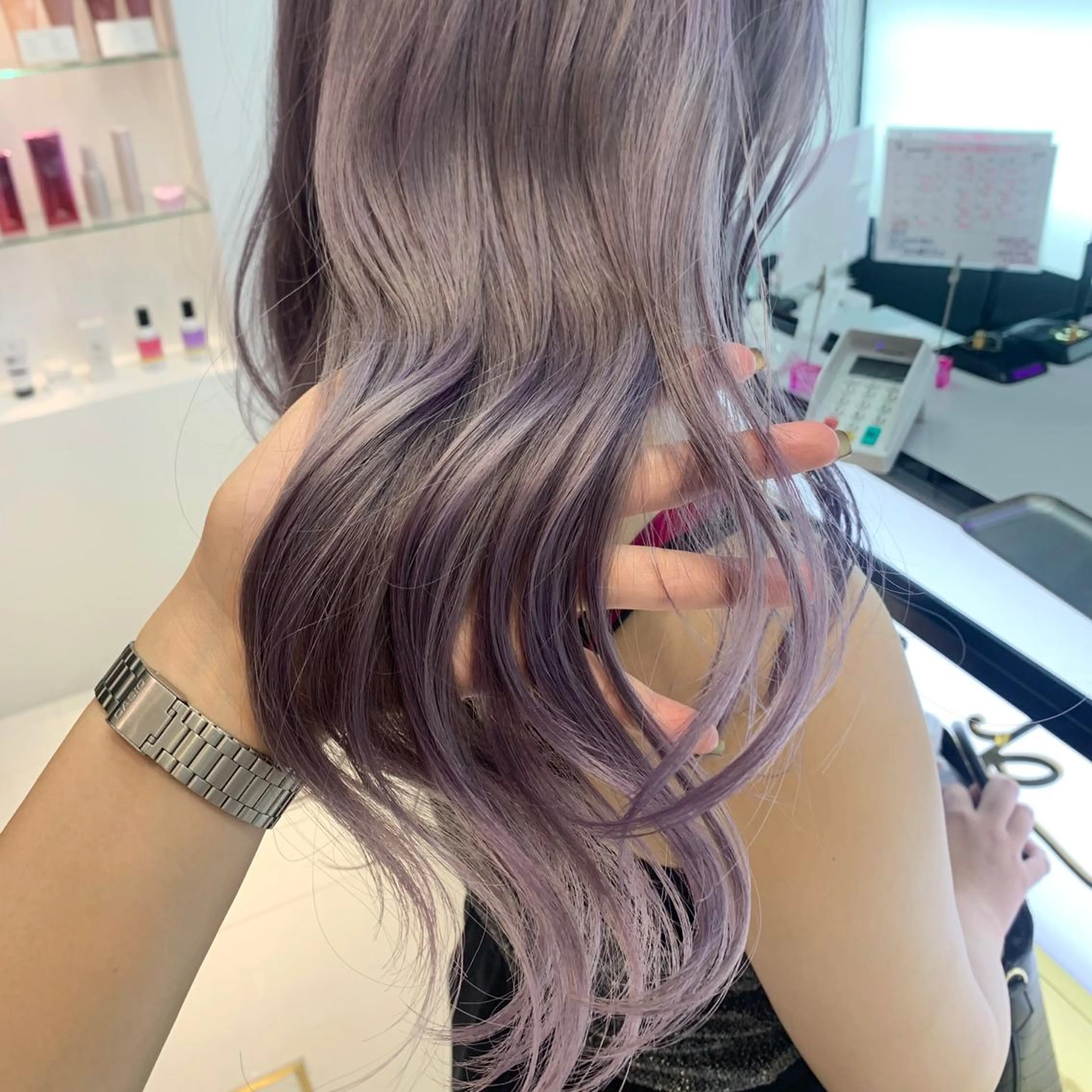 ロング カラー パープルカラー ハッシュカット/ハイ トーン/MANAMIのヘアスタイル