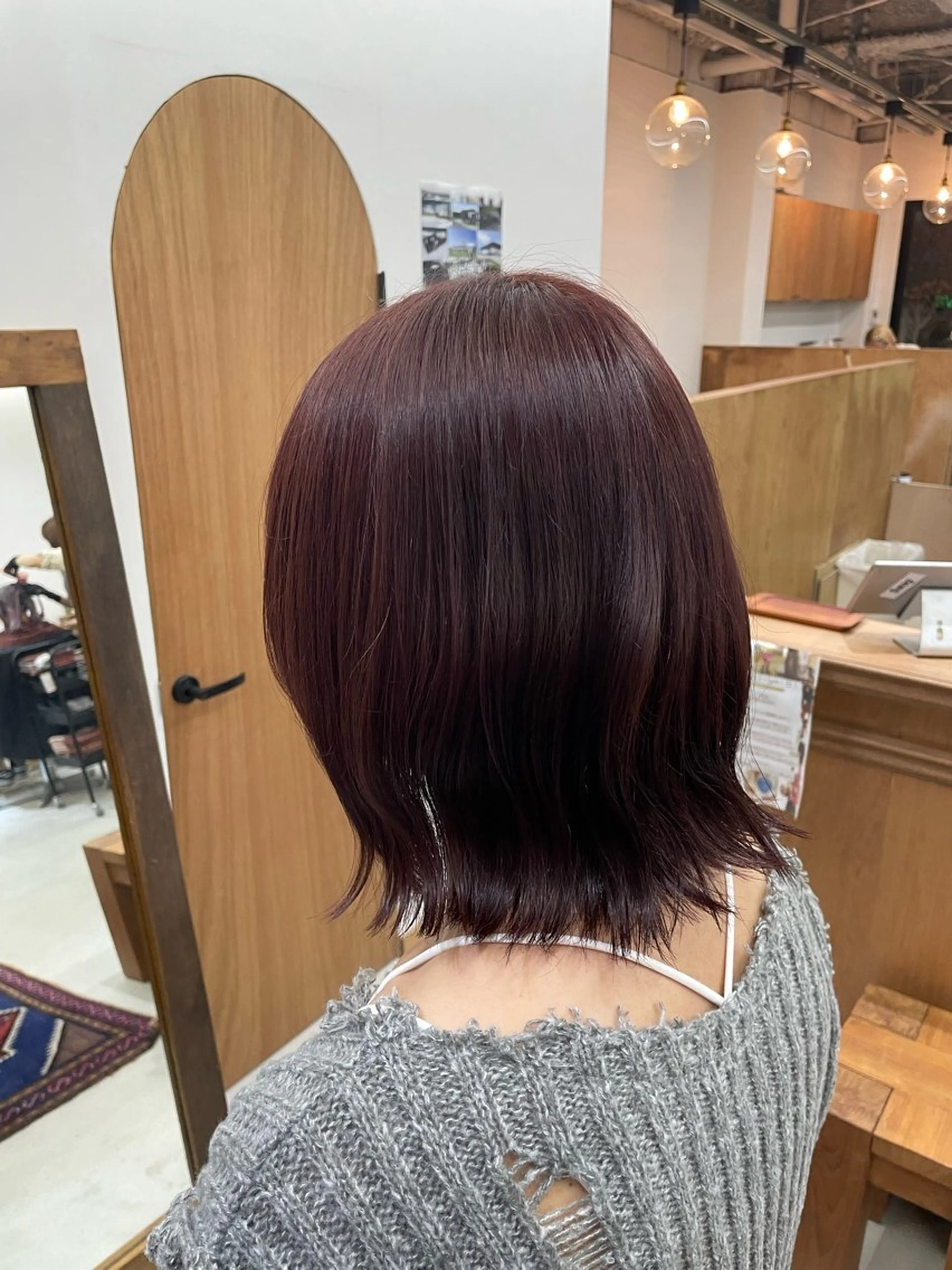 ショート カラー ブリーチ ダブルカラー ブリーチなしカラー カット ヘアカラー 慎太朗/パーマ/ボブ /センターパートのヘアスタイル